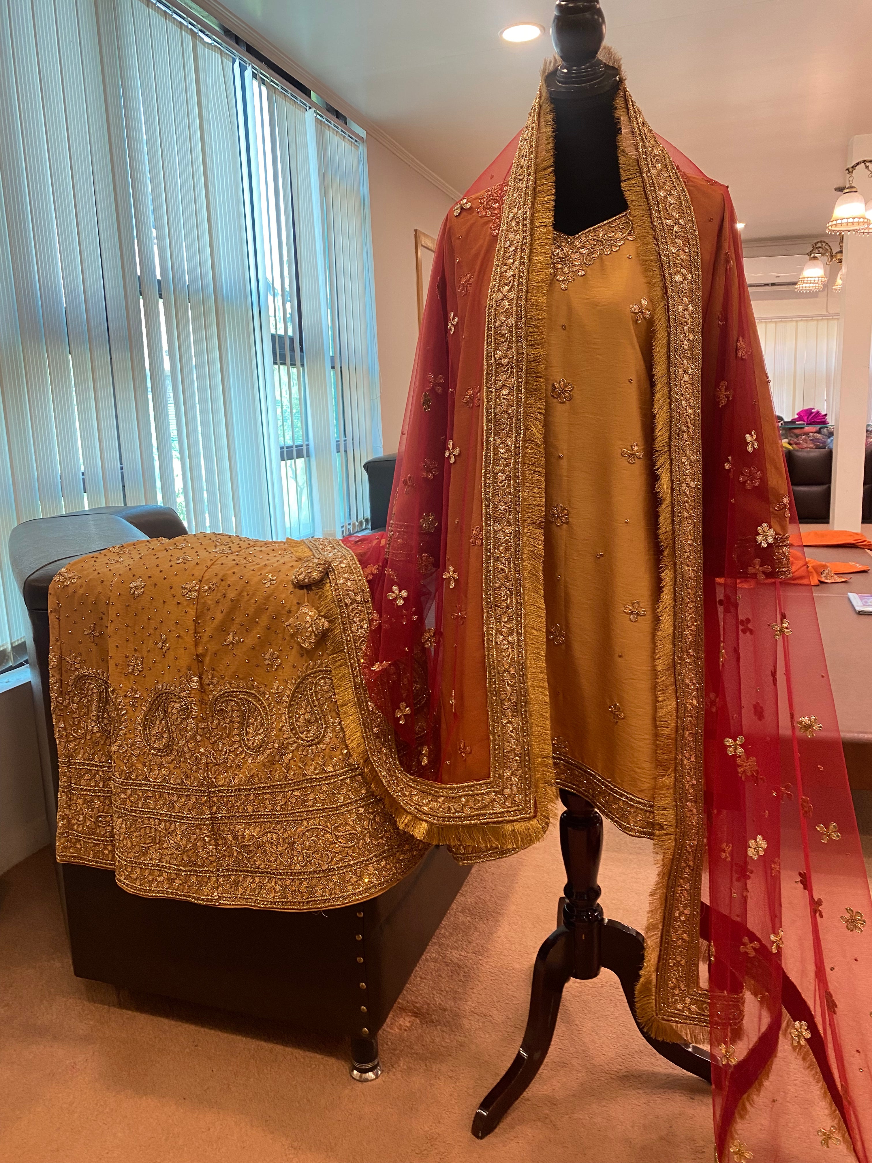 Hand embroidered Bridal Dress