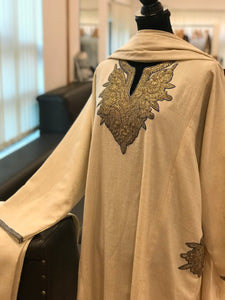 Pure pashmina and pure wool blend with Hand Tilla PWB055