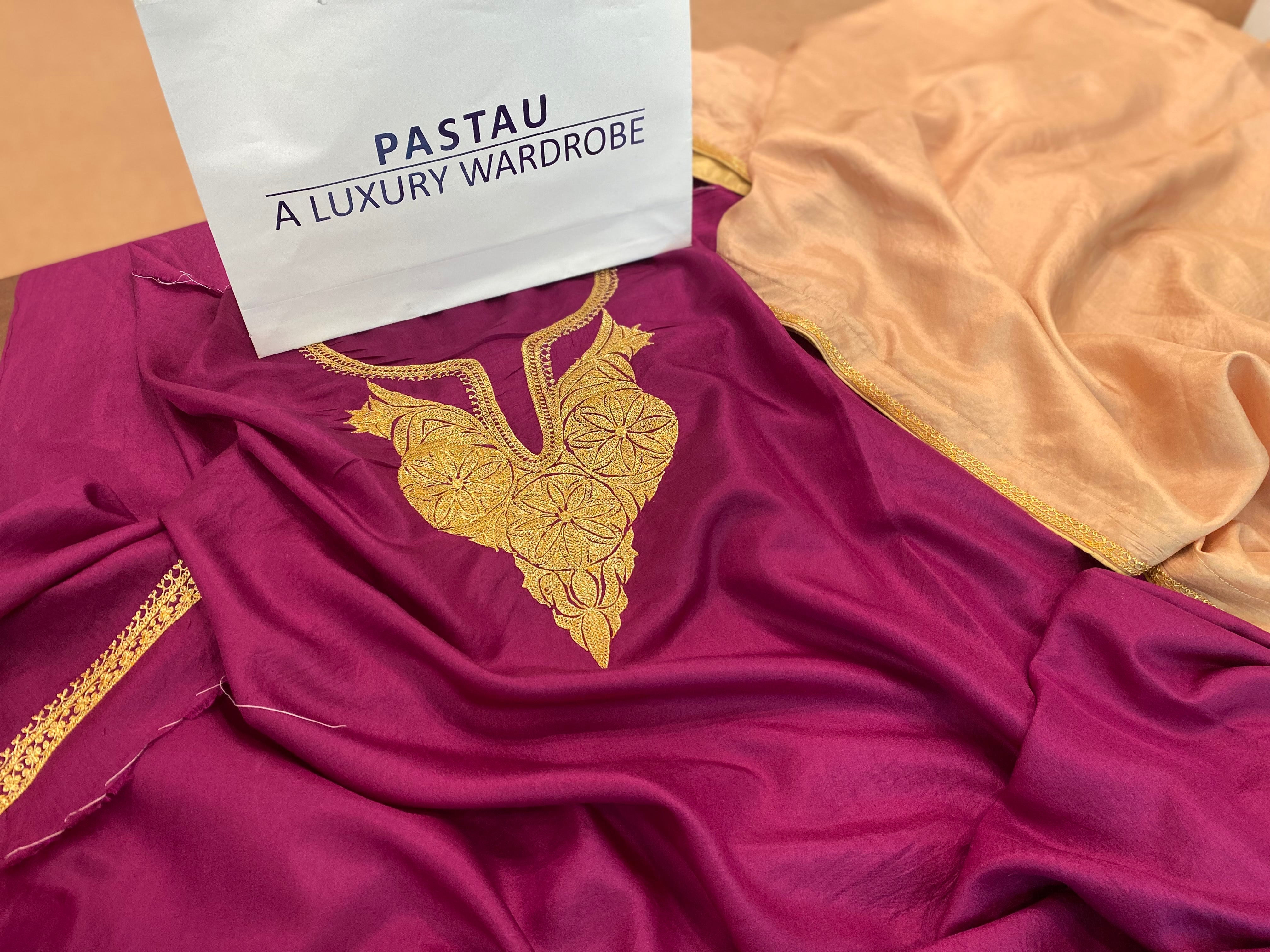 Hand tilla pure silk 3pc unstitched