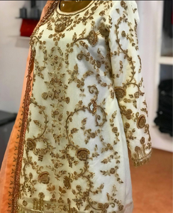 Handembroidered Gharara Dress - Pastau