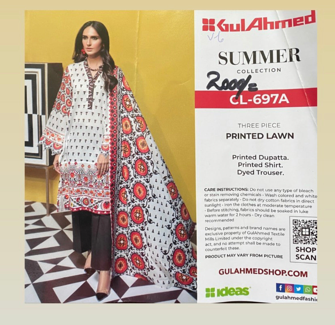 Gul ahmed lawn - Pastau
