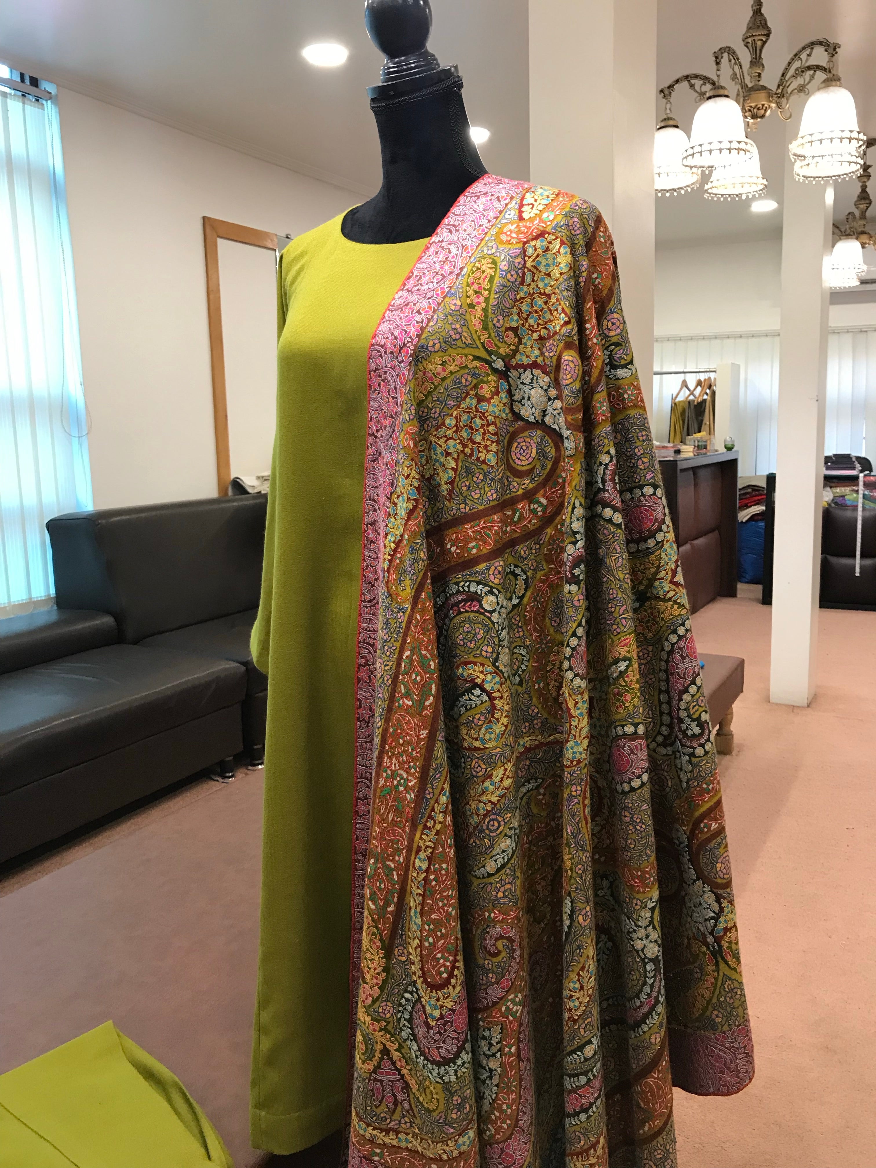 Pure pashmina blend kurta with pants 2pc stitched