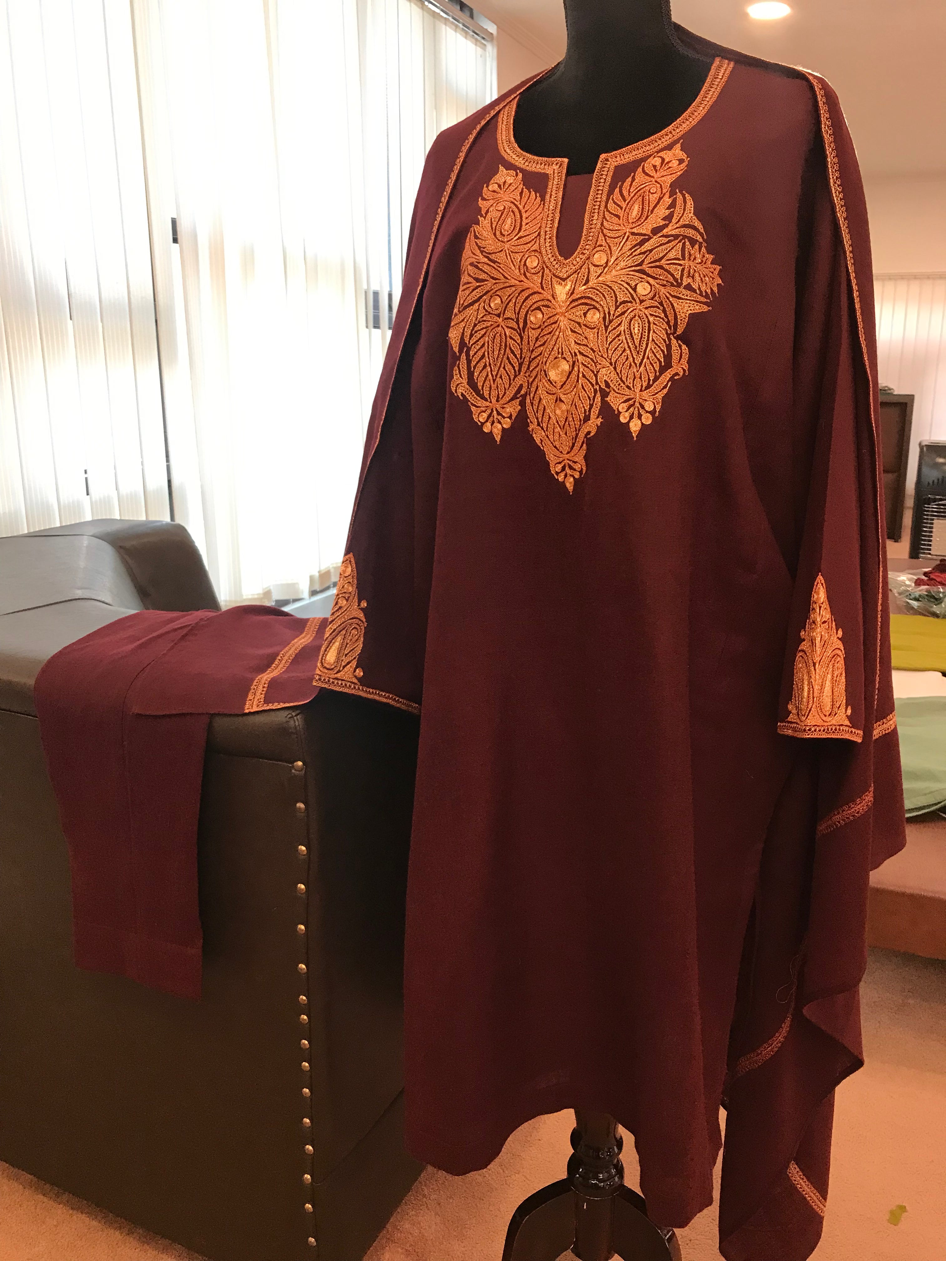 Pashmina blend 3 piece pheran set