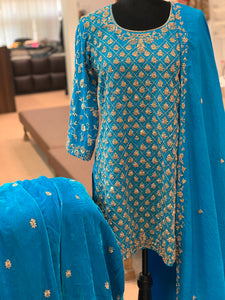 Handembroidered Sharara dress stitched