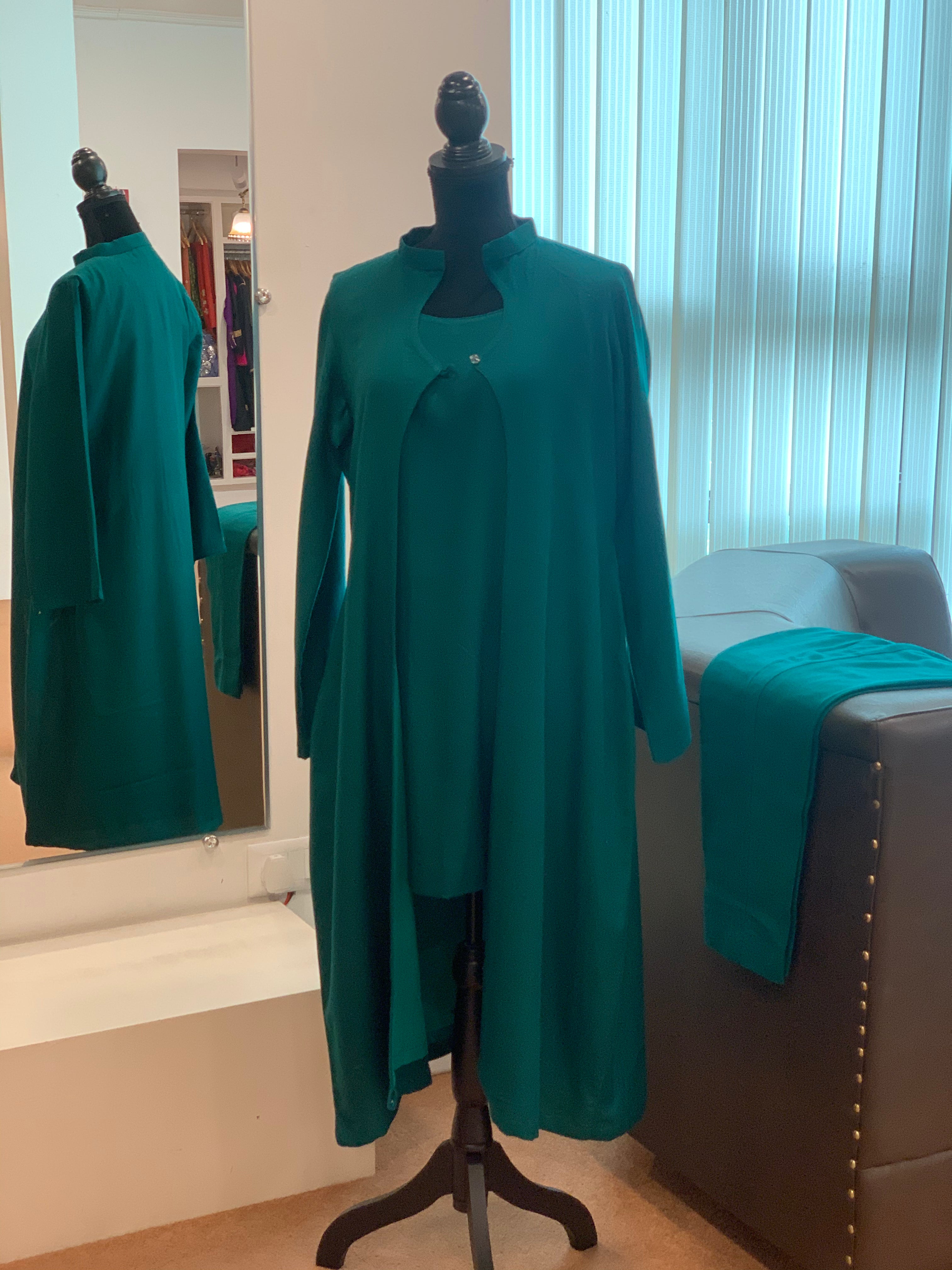 Pure pashmina blend dress stitched