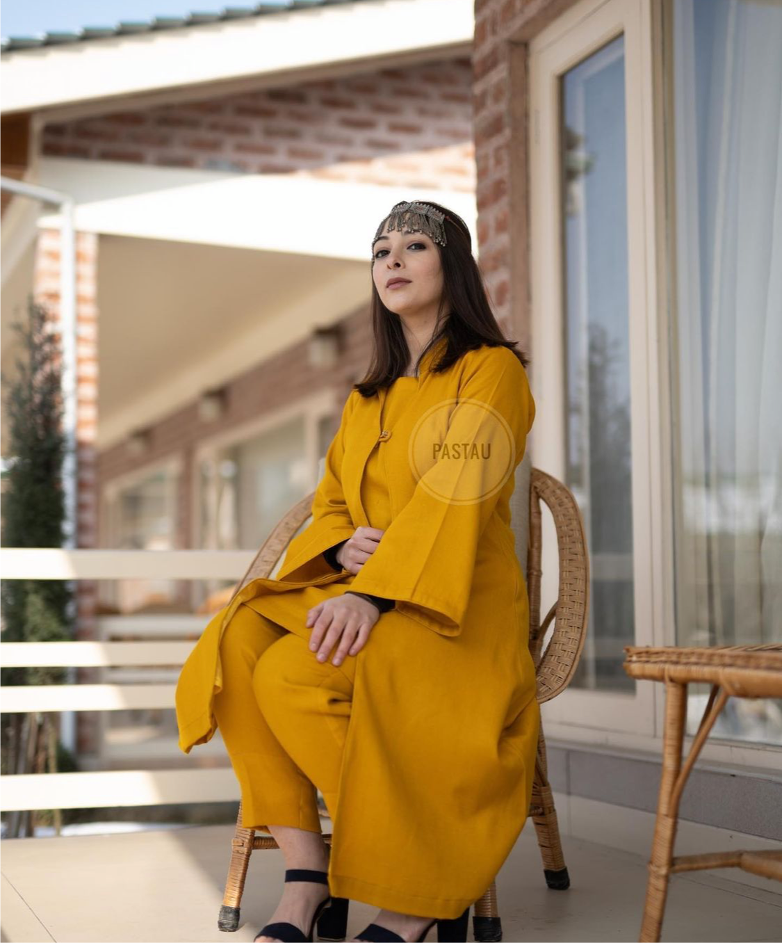 Pure pashmina wool blend 3pc dress stitched