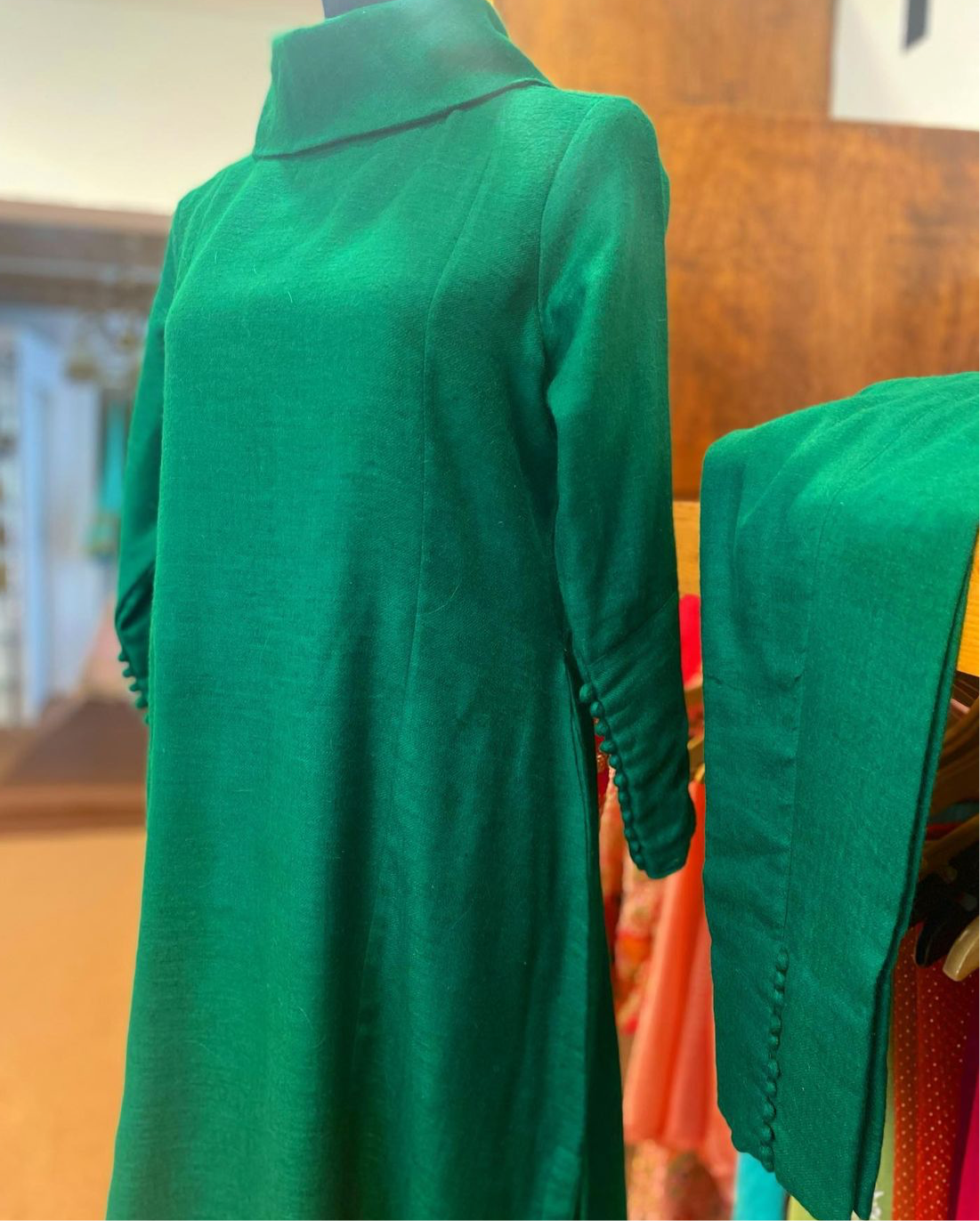 Pure pashmina Blend 2 pc dress stitched