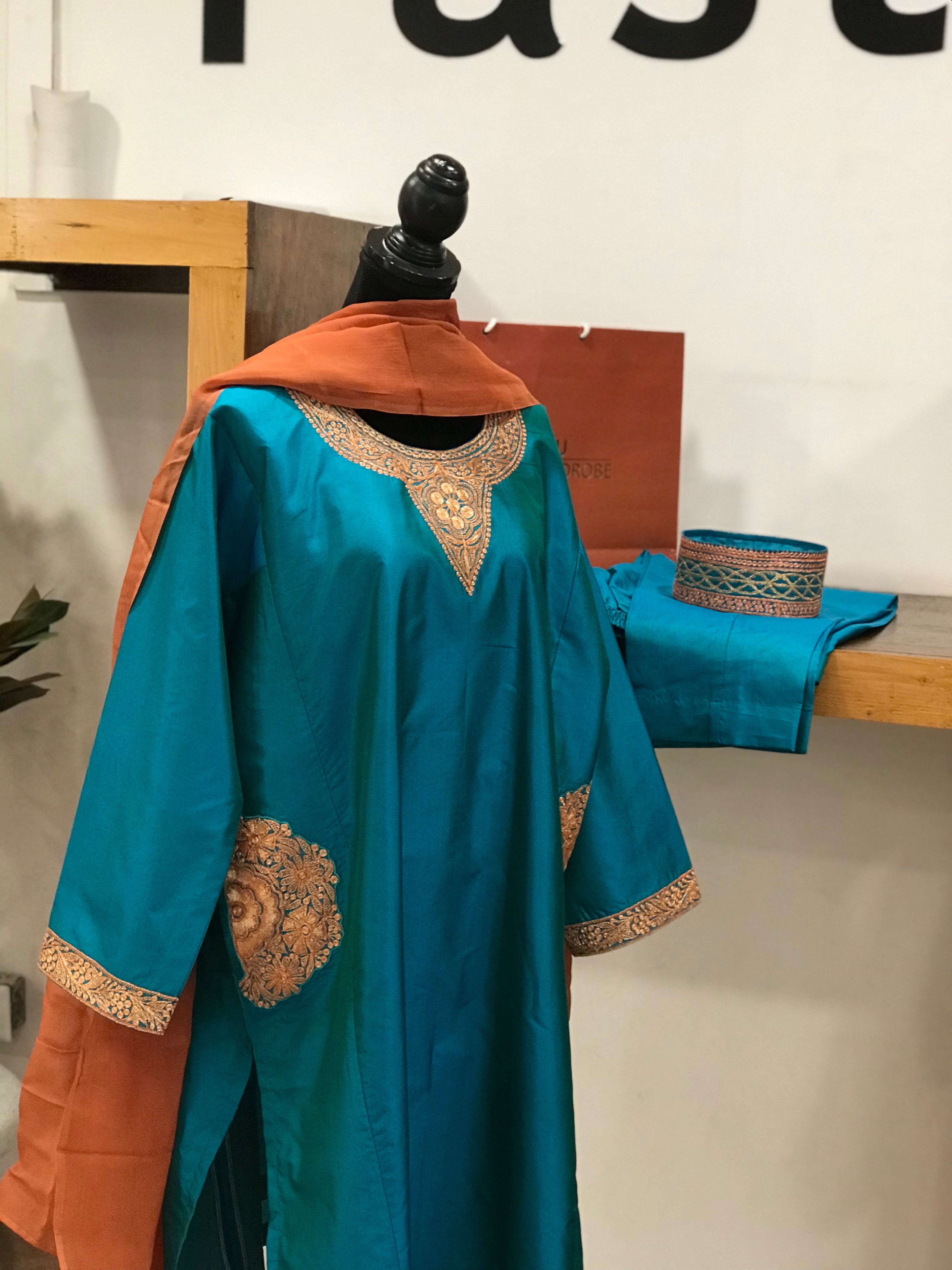 Tilla kurta set 3pc stitched