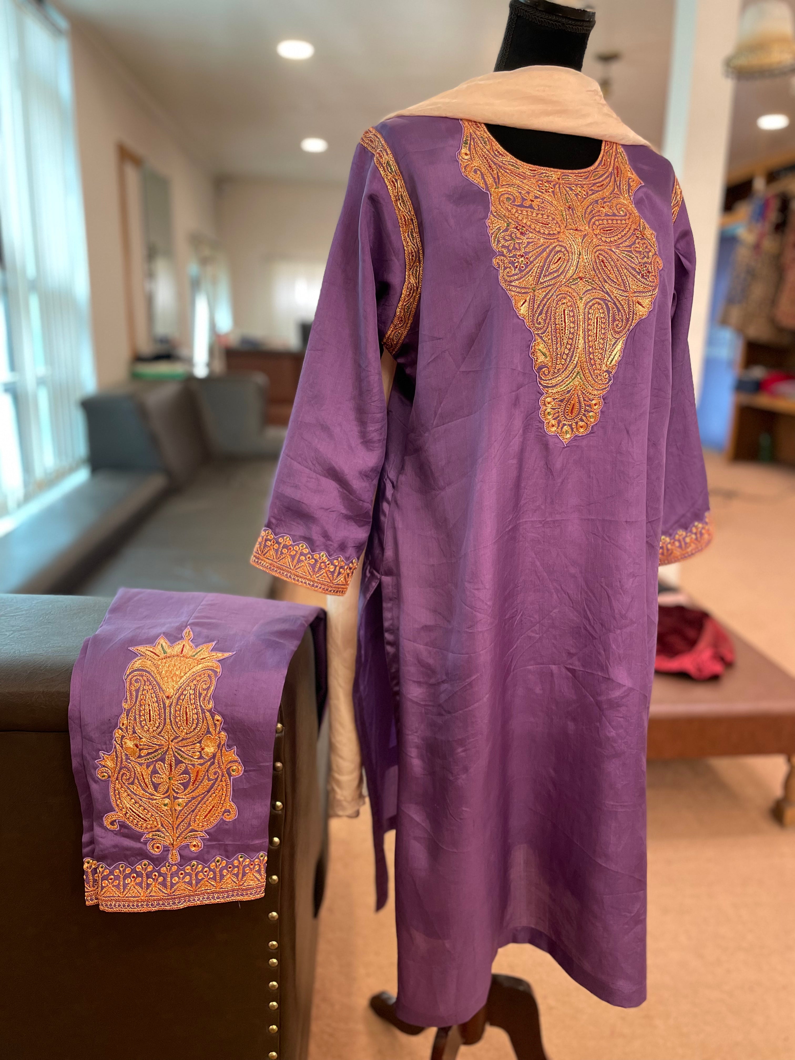 Puresilk kurta set 3 pc Mtks224