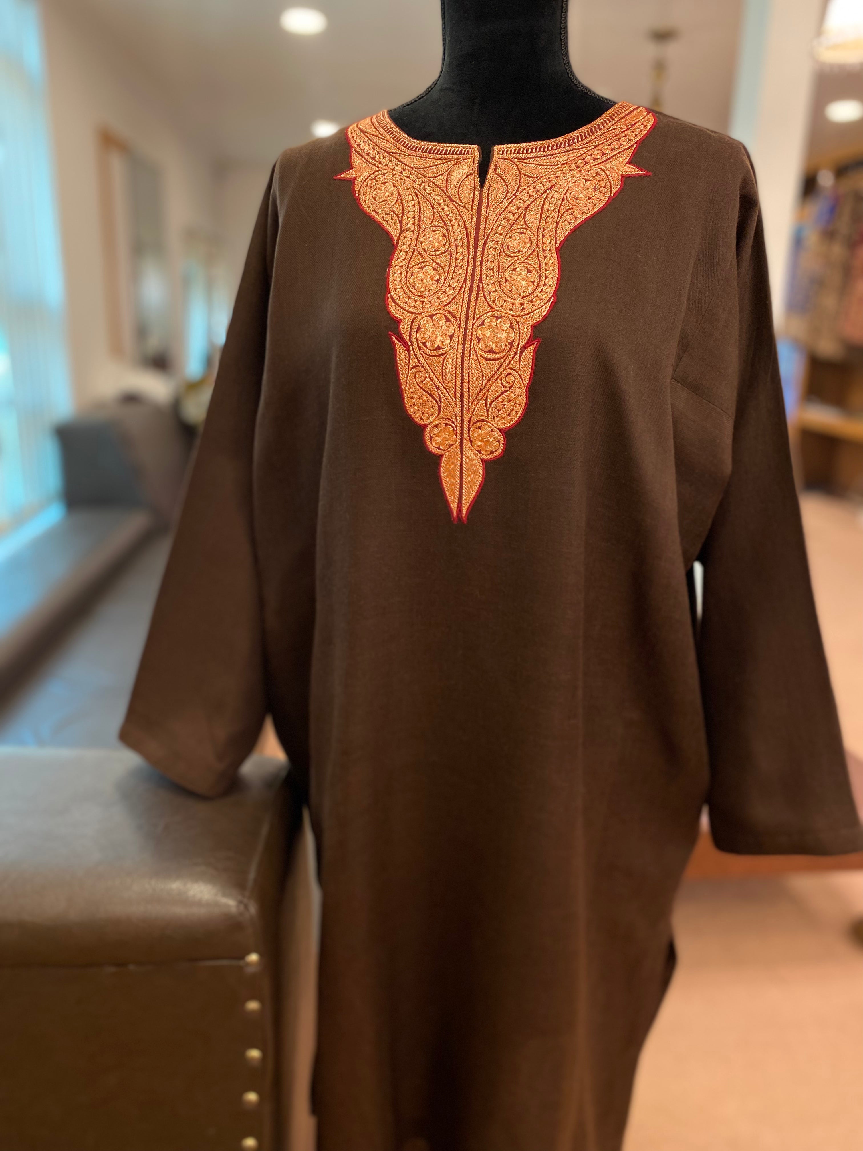 Pure pashmina blend Hand tilla pheran pwb204