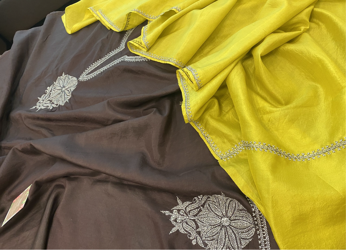 Hand Tilla pure silk 3pc unstitched