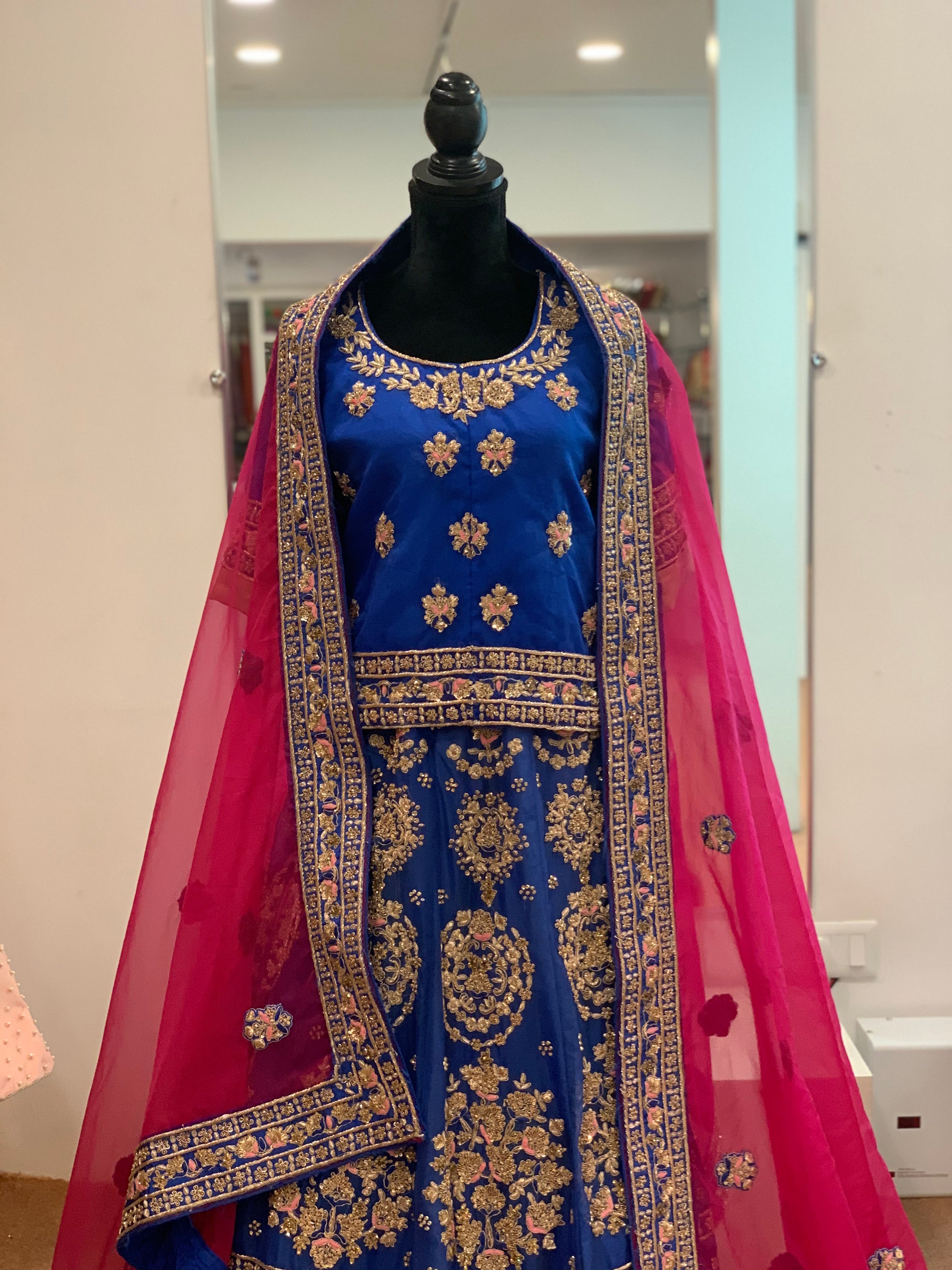 Hand embroidered Bridal Lehanga - Pastau