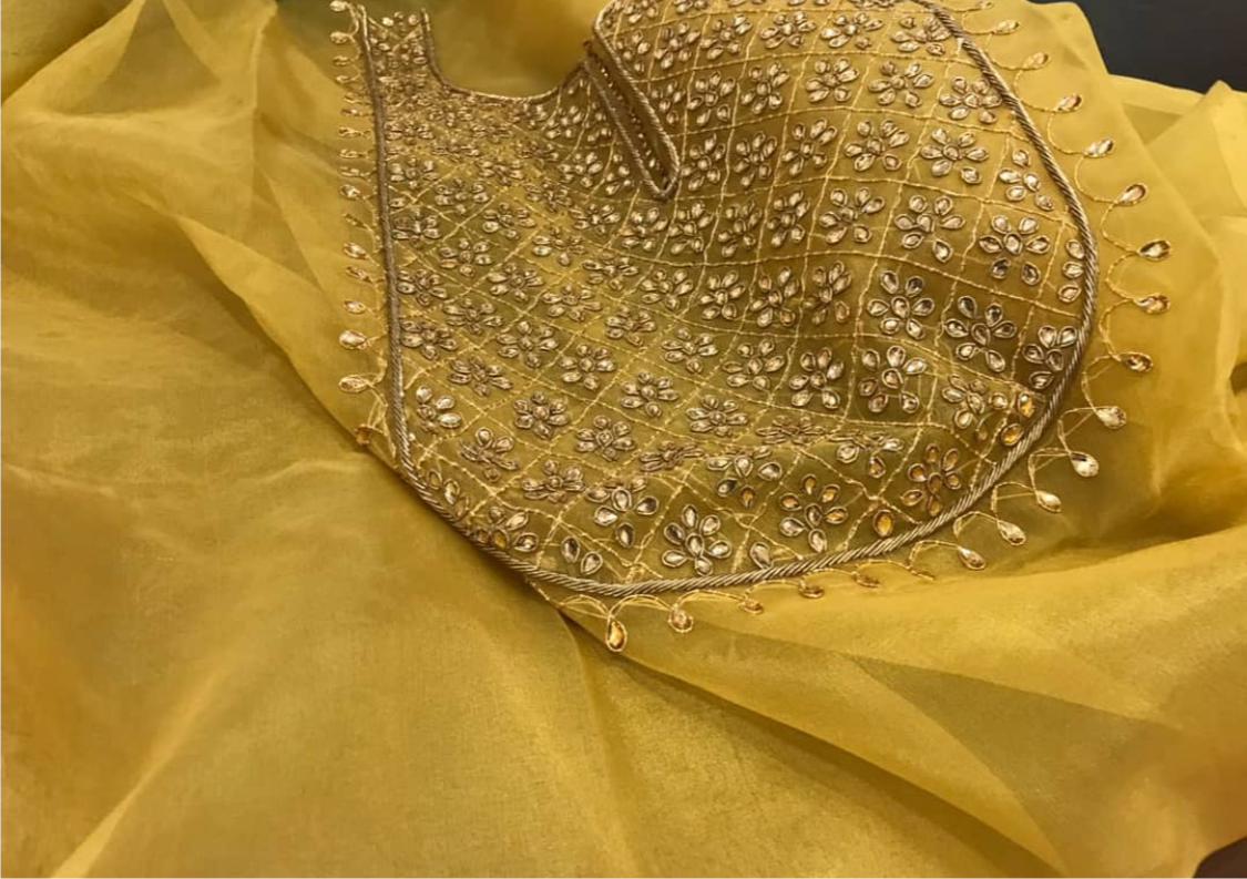 Handembroidered Kurti unstitched - Pastau