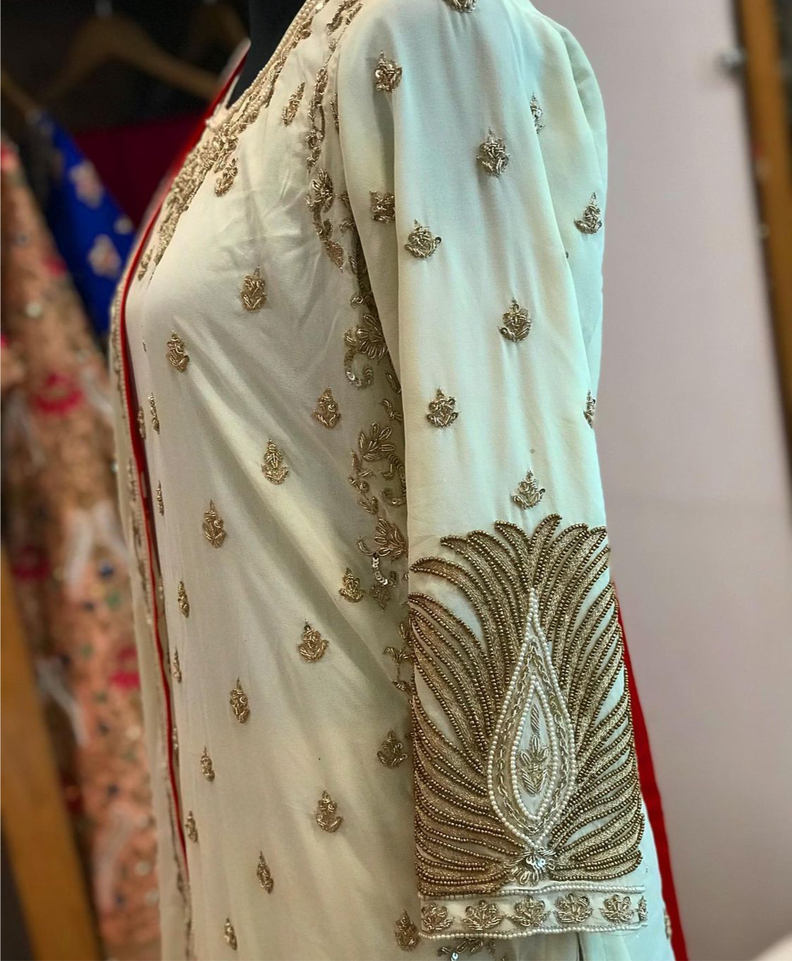 Handembroidered Sharara Dress