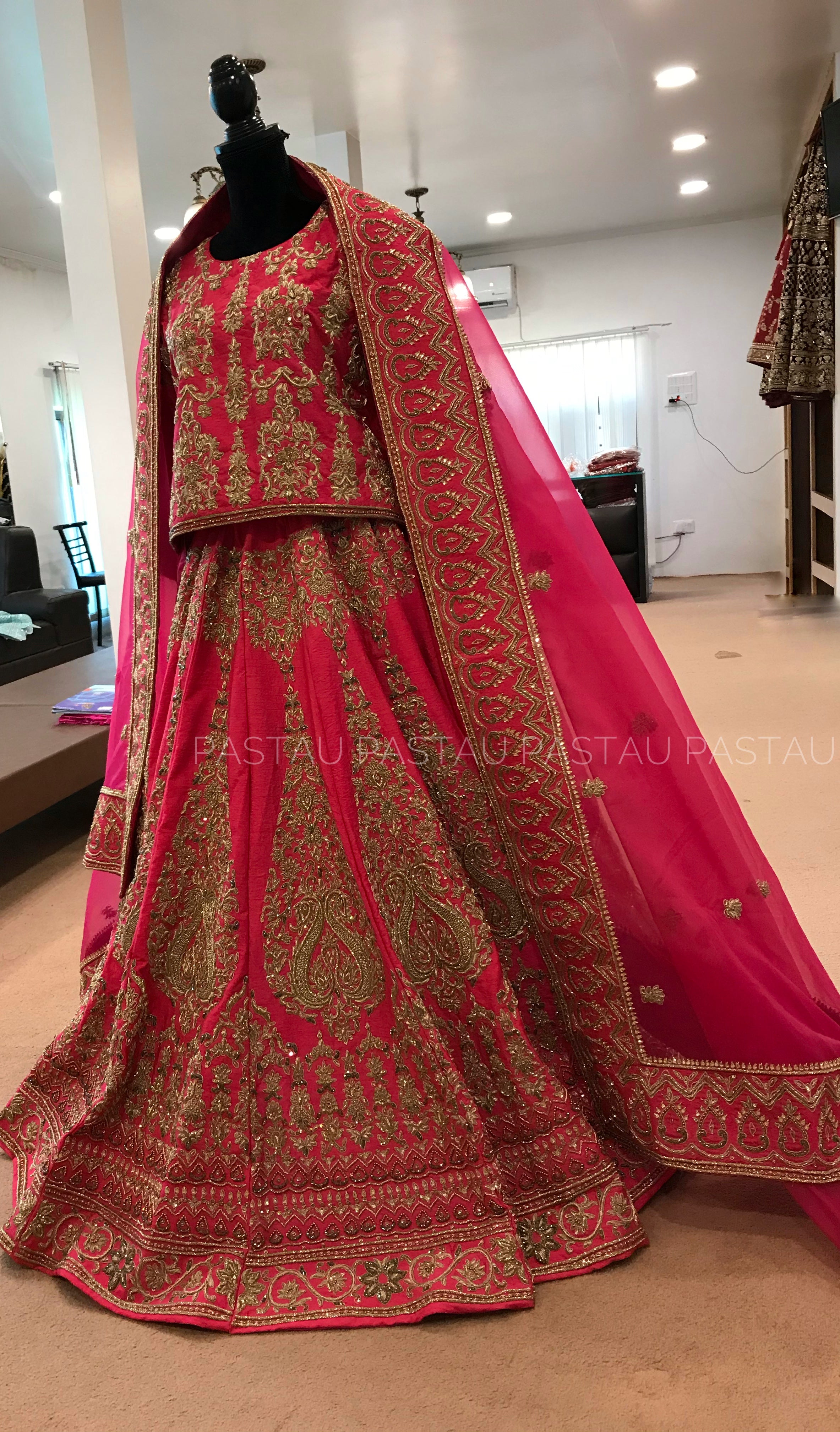 Hand Embroidered Bridal Lehanga