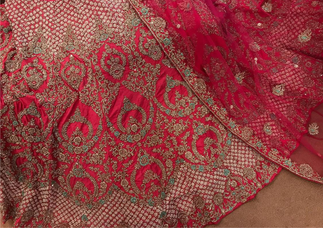 Handembroidered Bridal Lehanga - Pastau