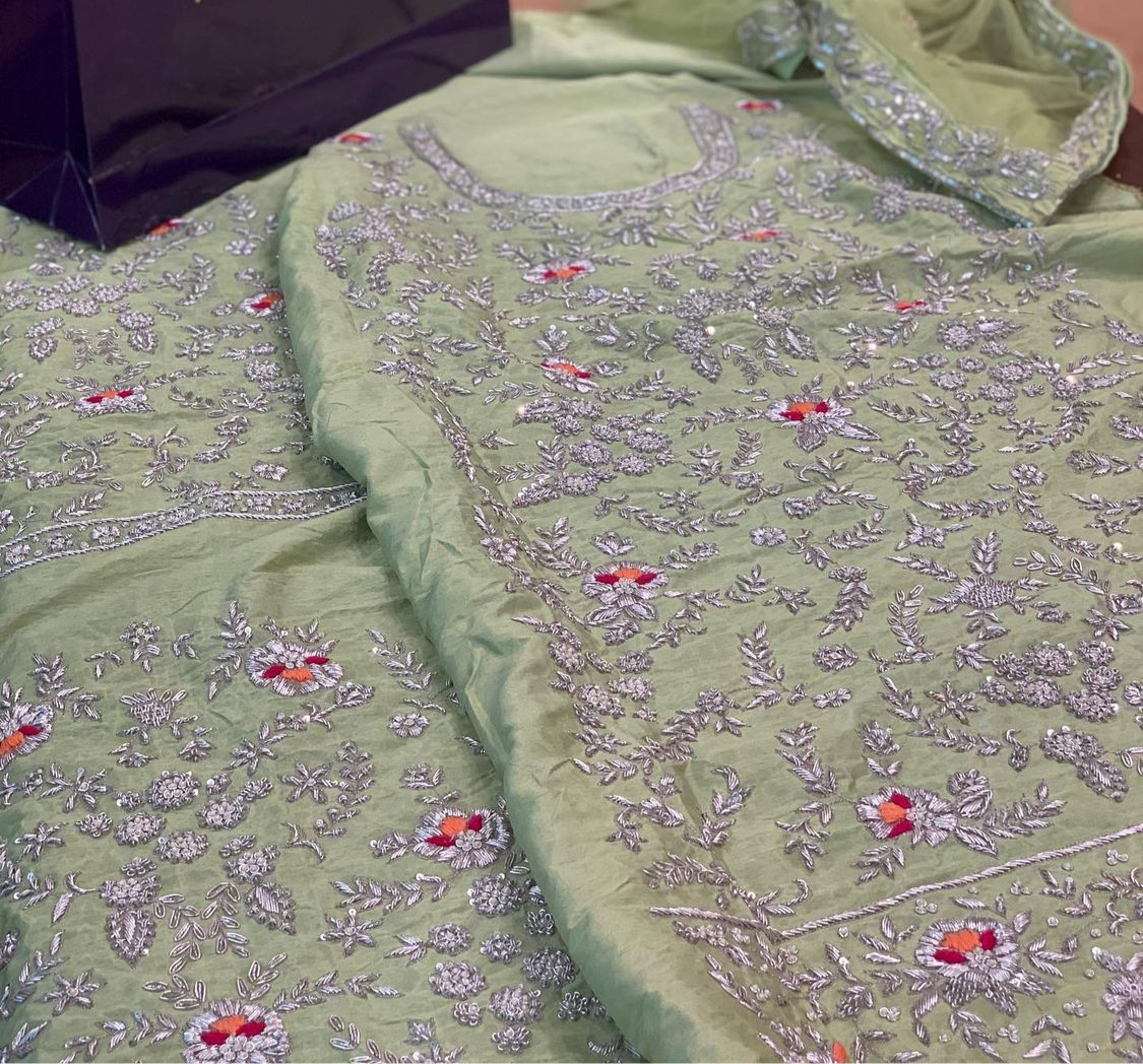 Handembroidered 3pc suit unstitched - Pastau