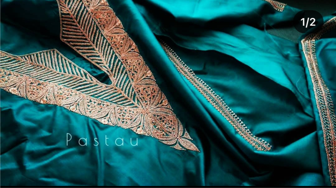 Hand Tilla pure silk suit 2 pc unstitched