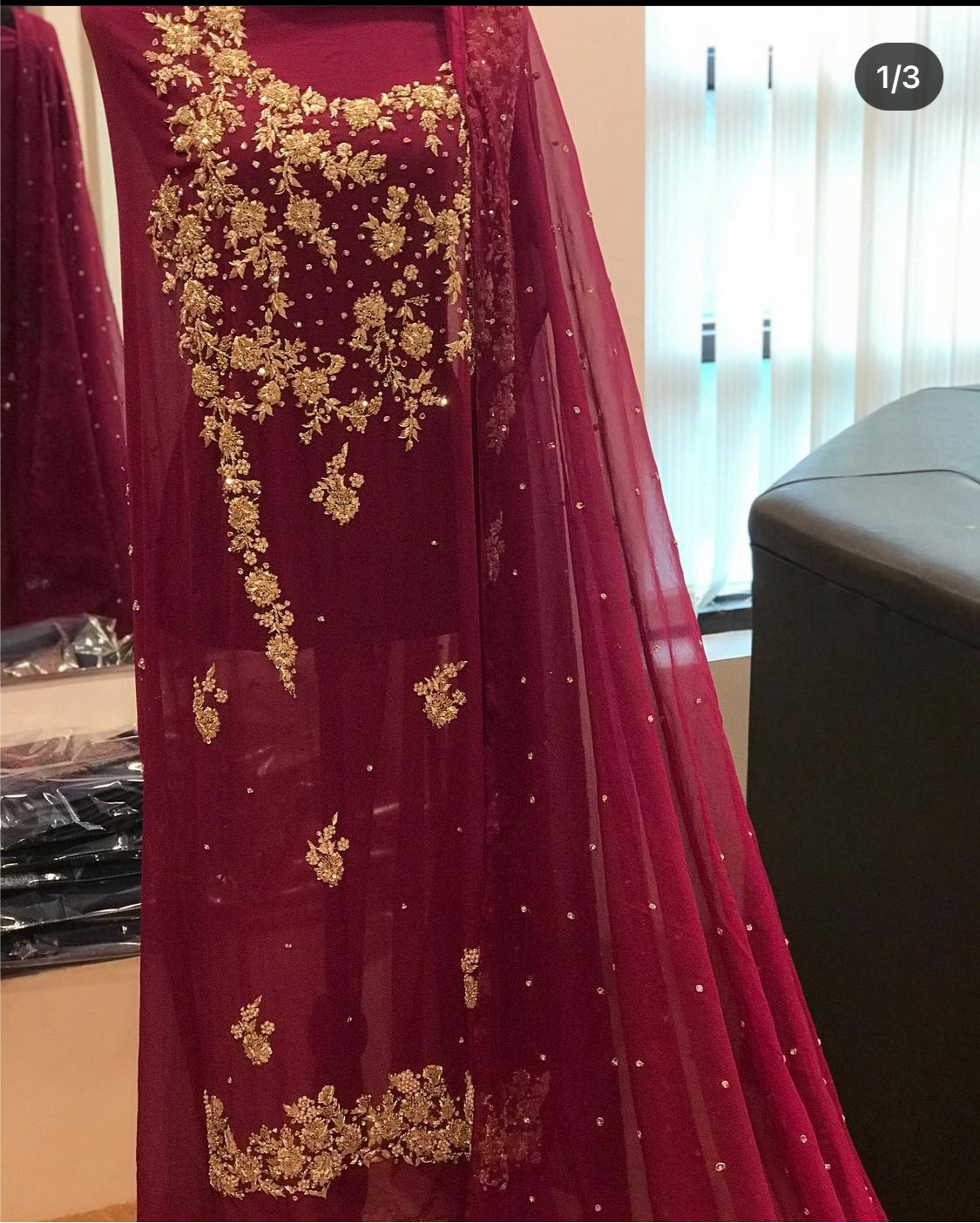 Handembroidered Suit unstitched - Pastau