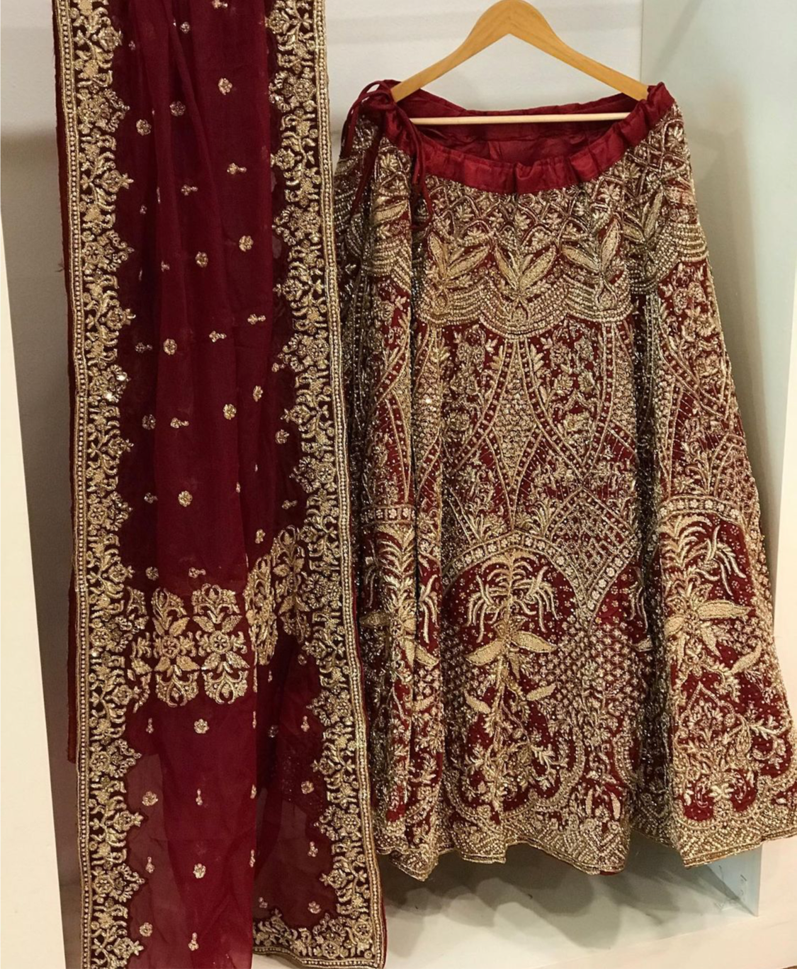 Handembroidered Bridal Lehanga - Pastau