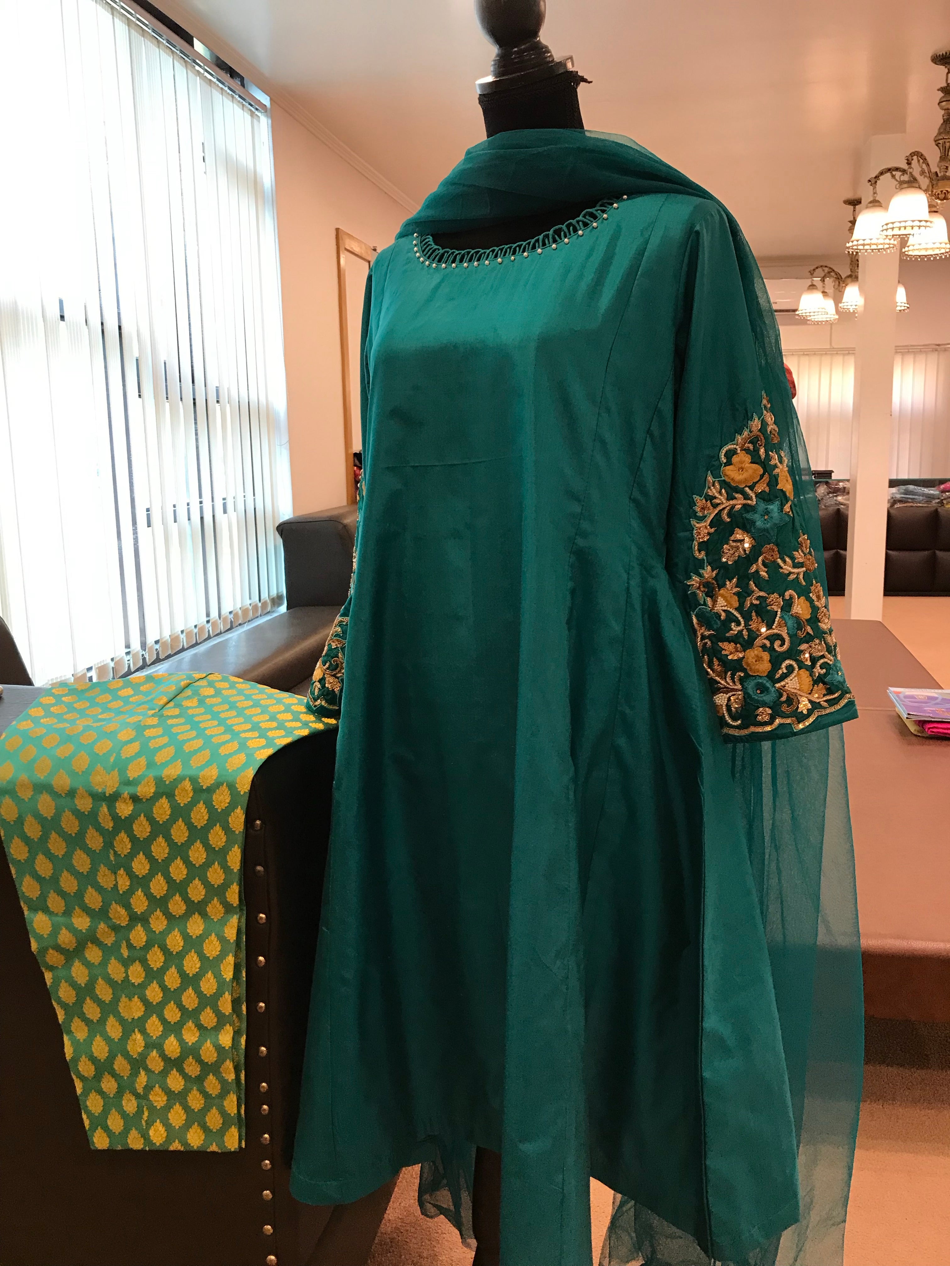 Handembroidered Dress 3pc stitched