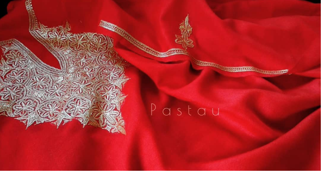 Hand Tilla pure pashmina pheran unstitched
