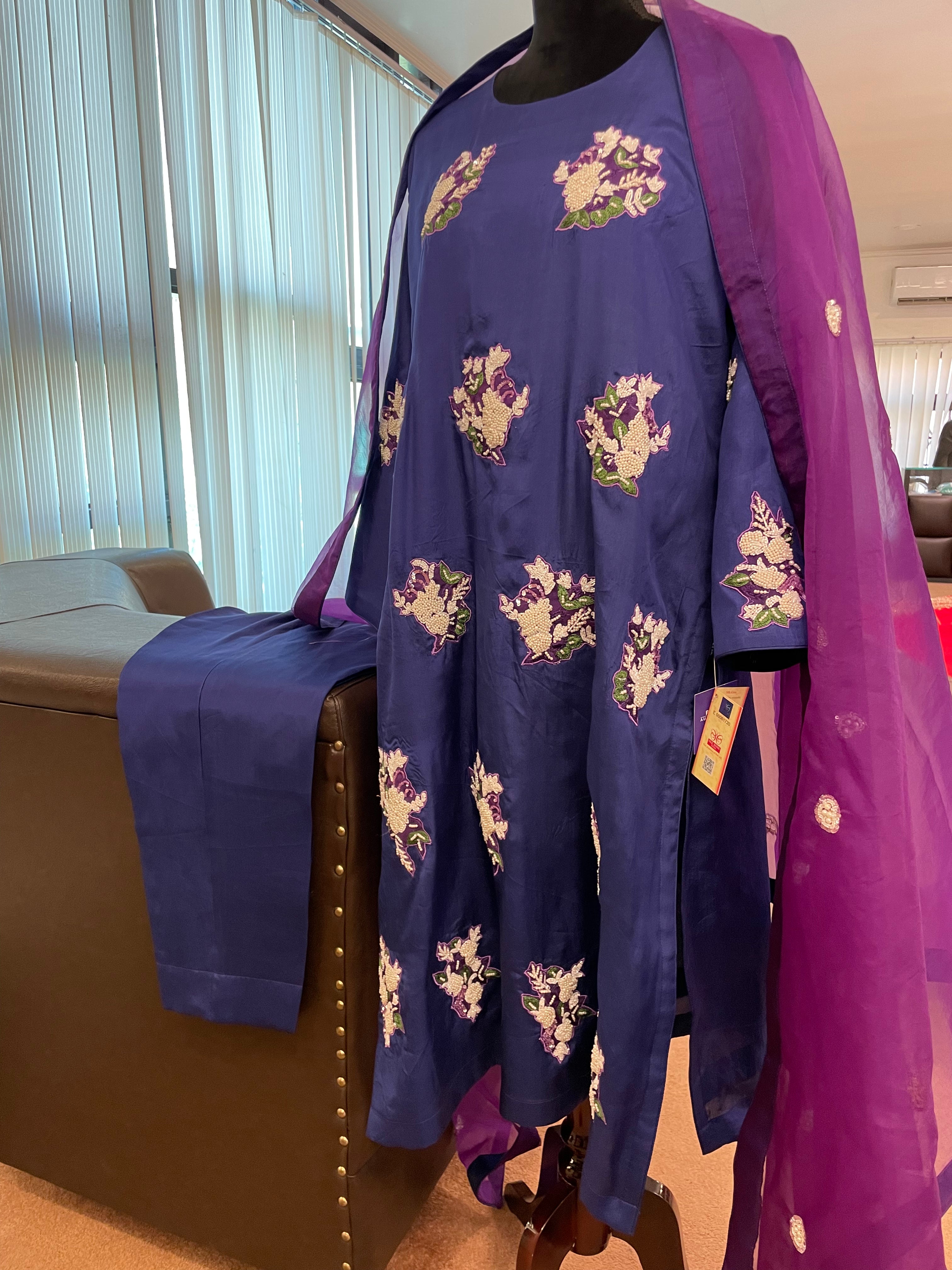 Puresilk 3 piece kurta set pbks316