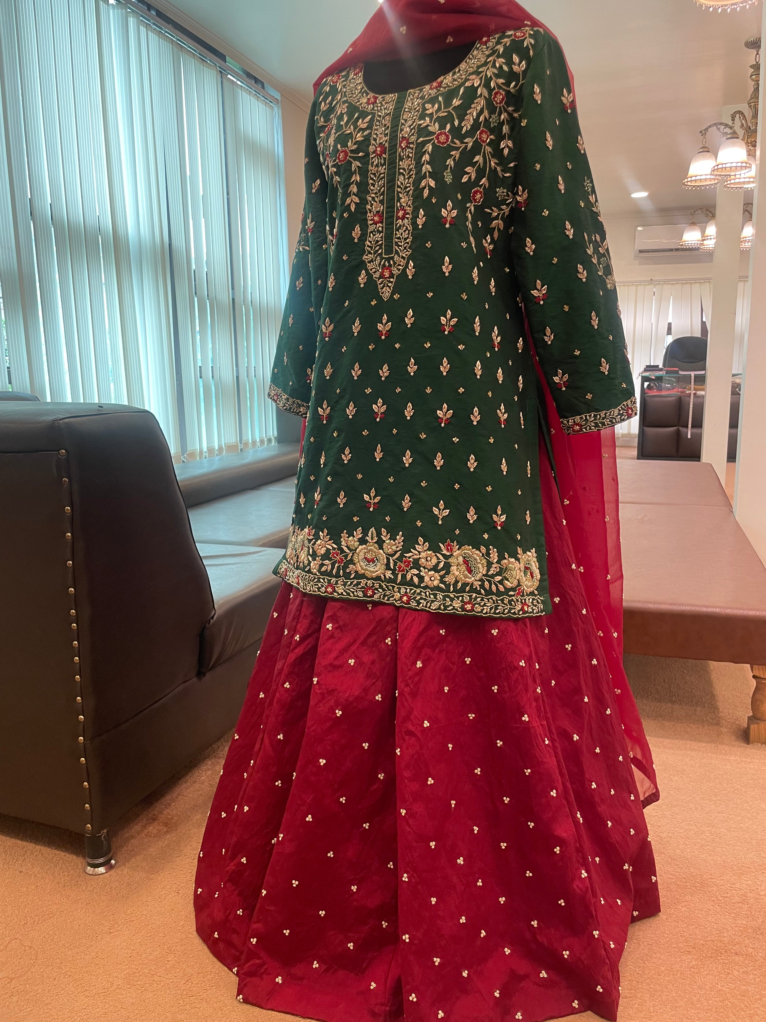 Handembroidered skirt dress