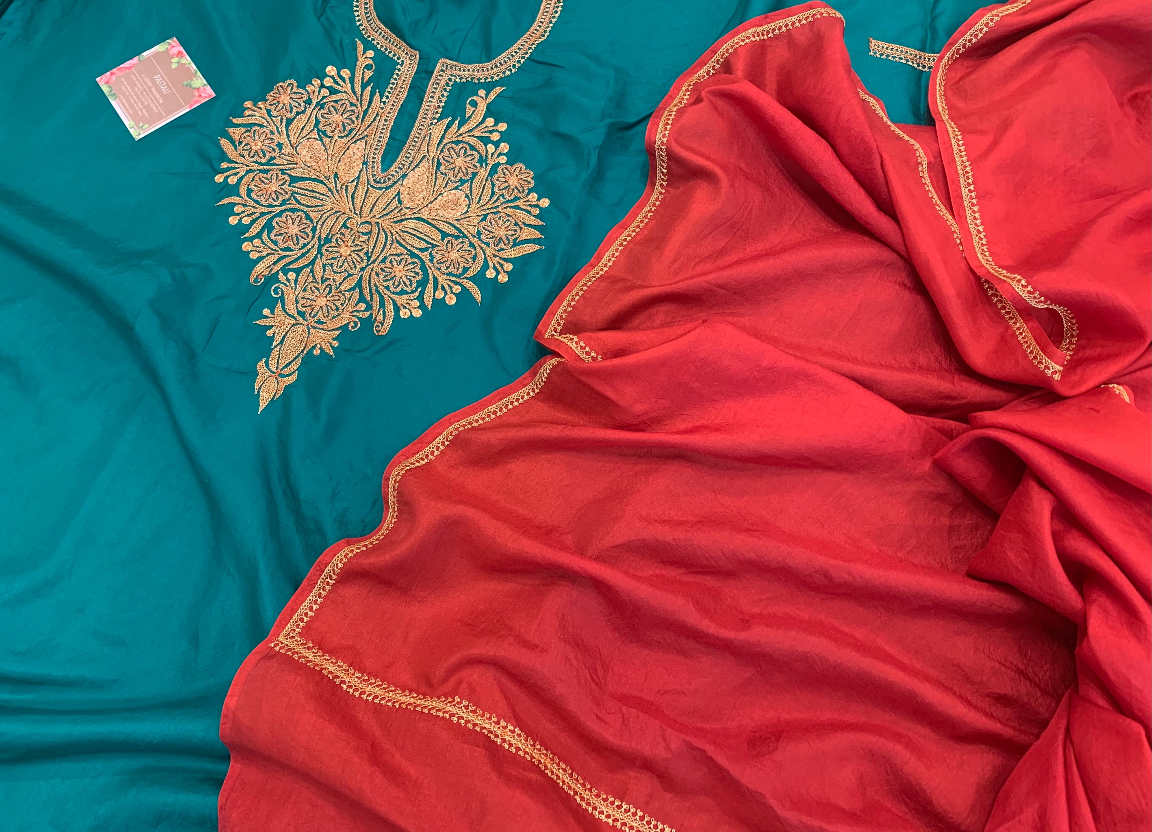 Hand Tilla pure silk 3pc unstitched