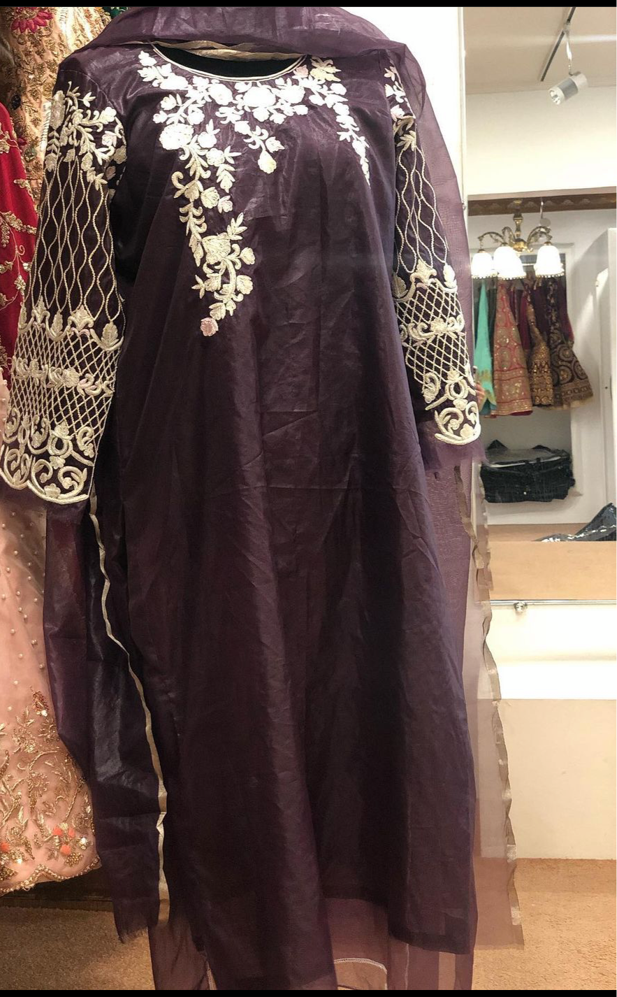 Handembroidered 2pc semi stitched - Pastau