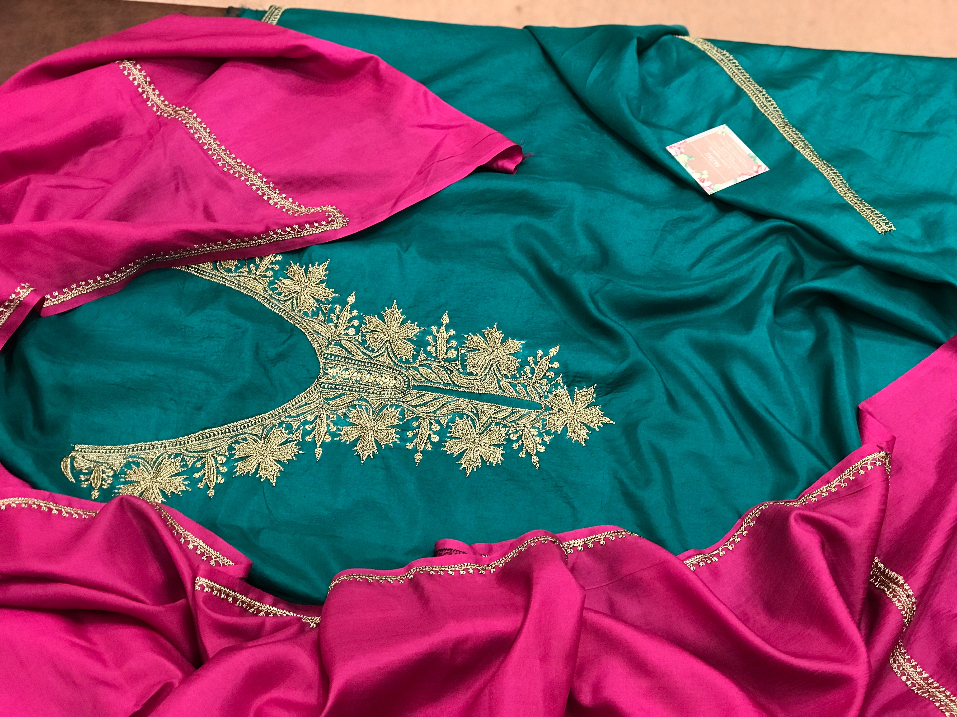 Hand Tilla pure silk 3pc unstitched