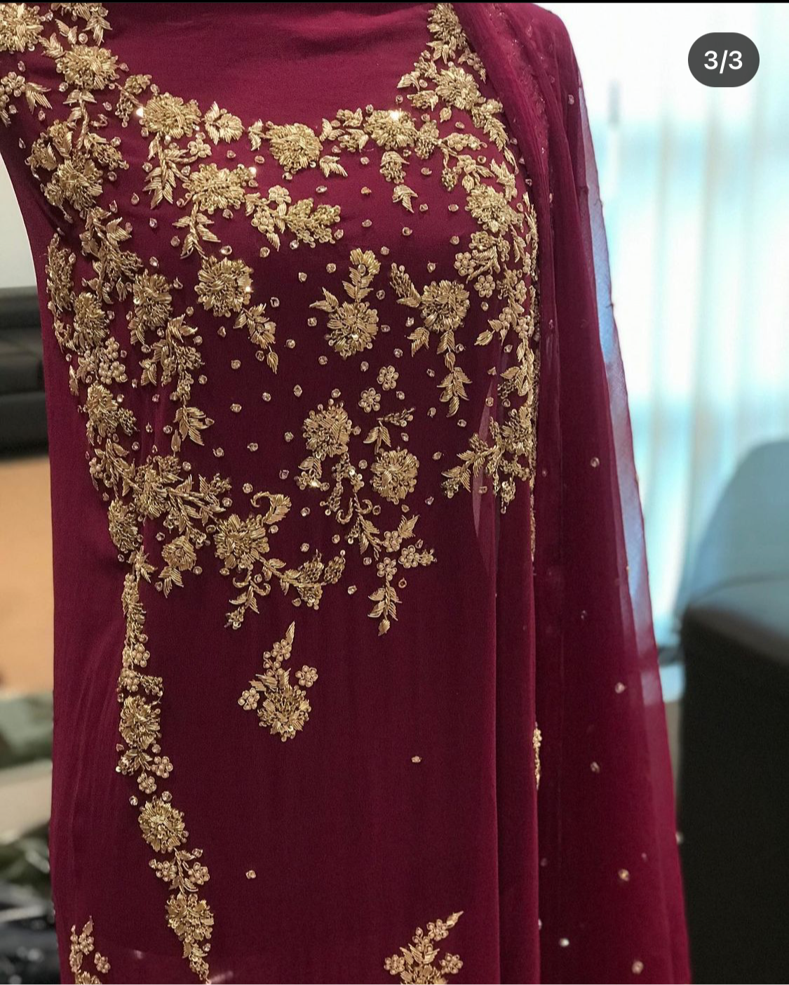 Handembroidered Suit unstitched - Pastau