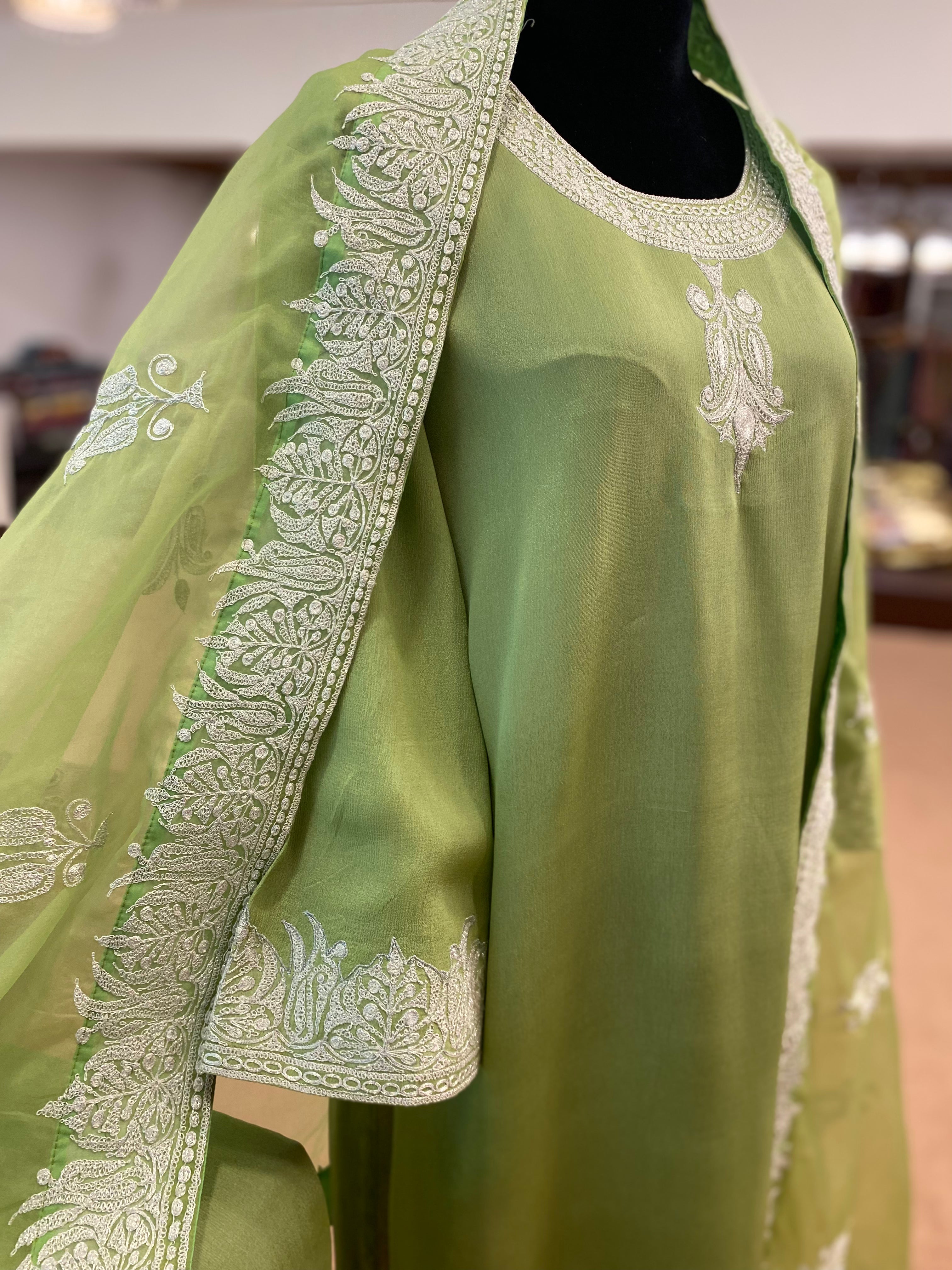 Tilla Kurta set 3pc stitched MTKS164