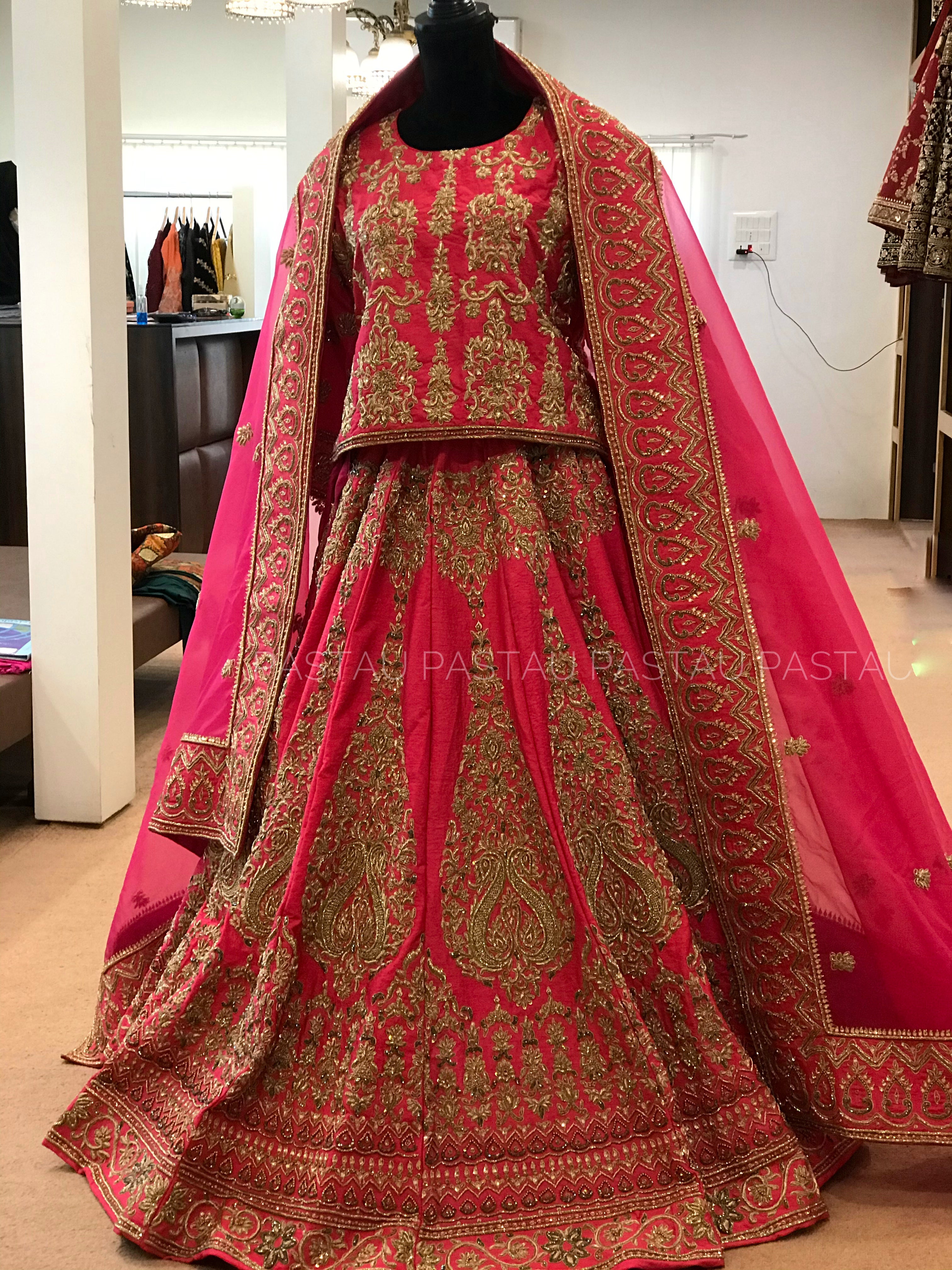Hand Embroidered Bridal Lehanga