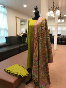 Pure pashmina blend kurta with pants 2pc stitched