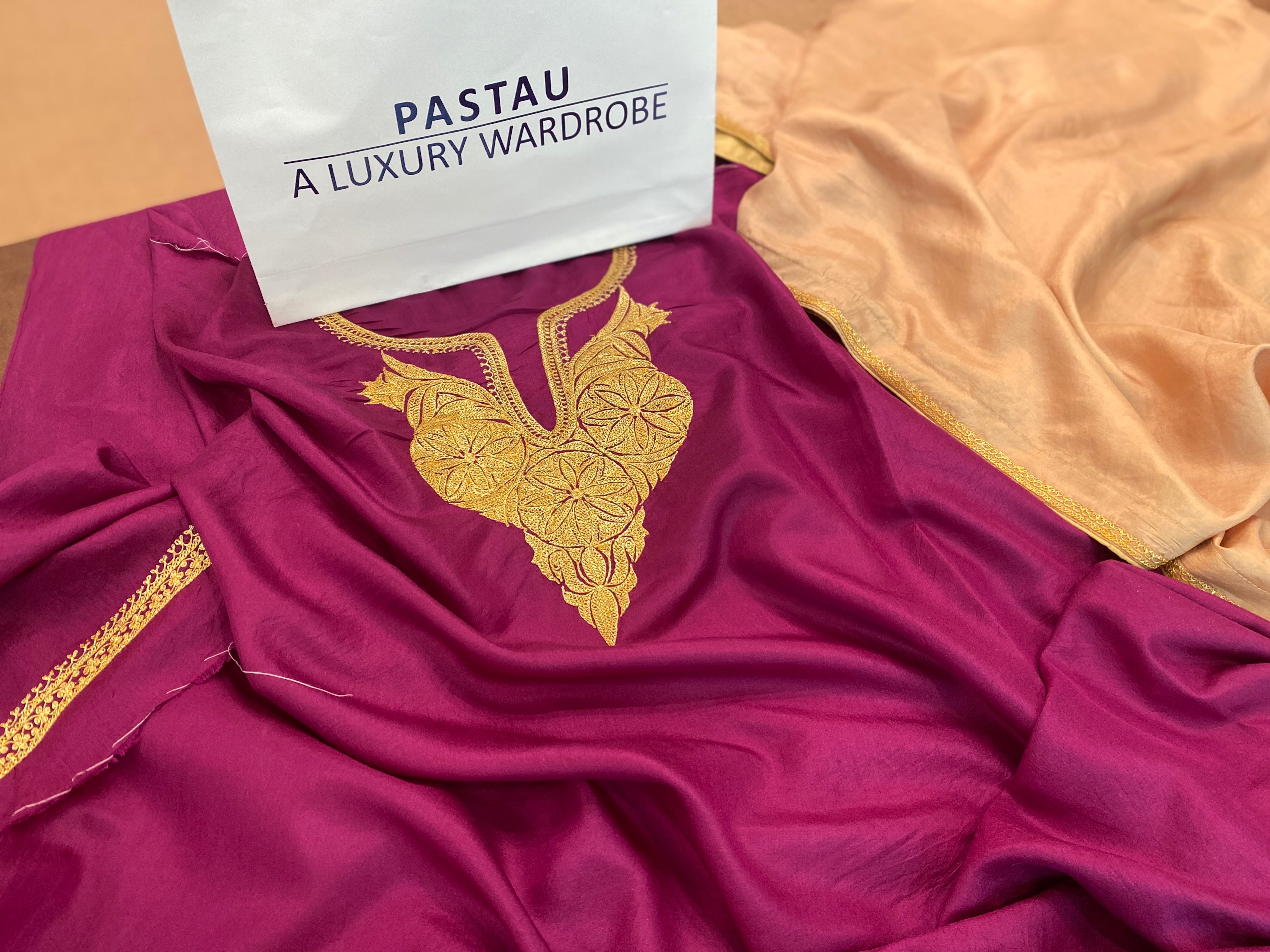 Hand tilla pure silk 3pc unstitched