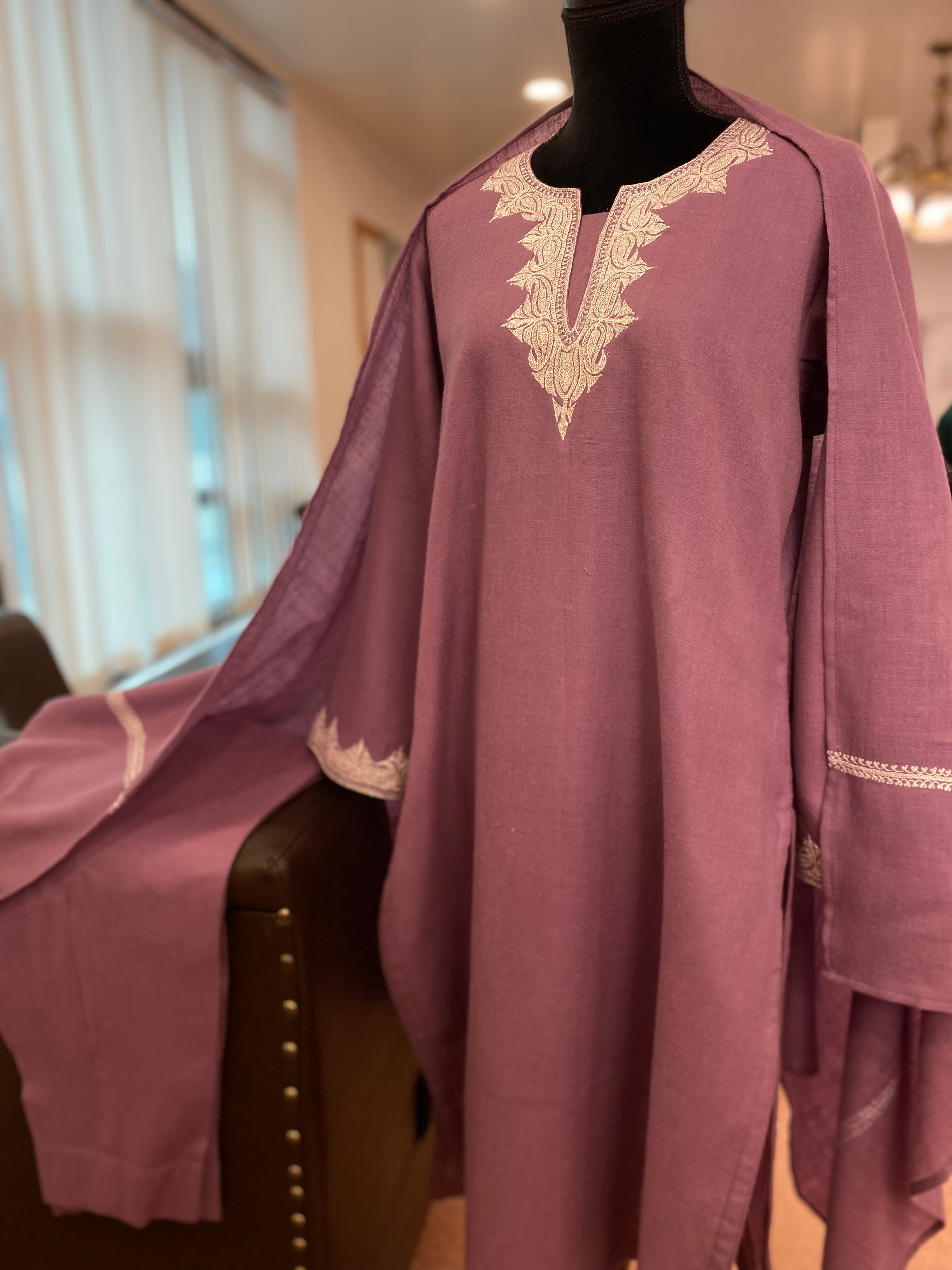 Pure pashmina blend dress 3pc