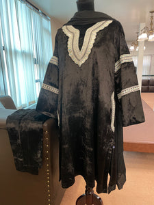 Velvet tilla 3 piece kurta set mtks183
