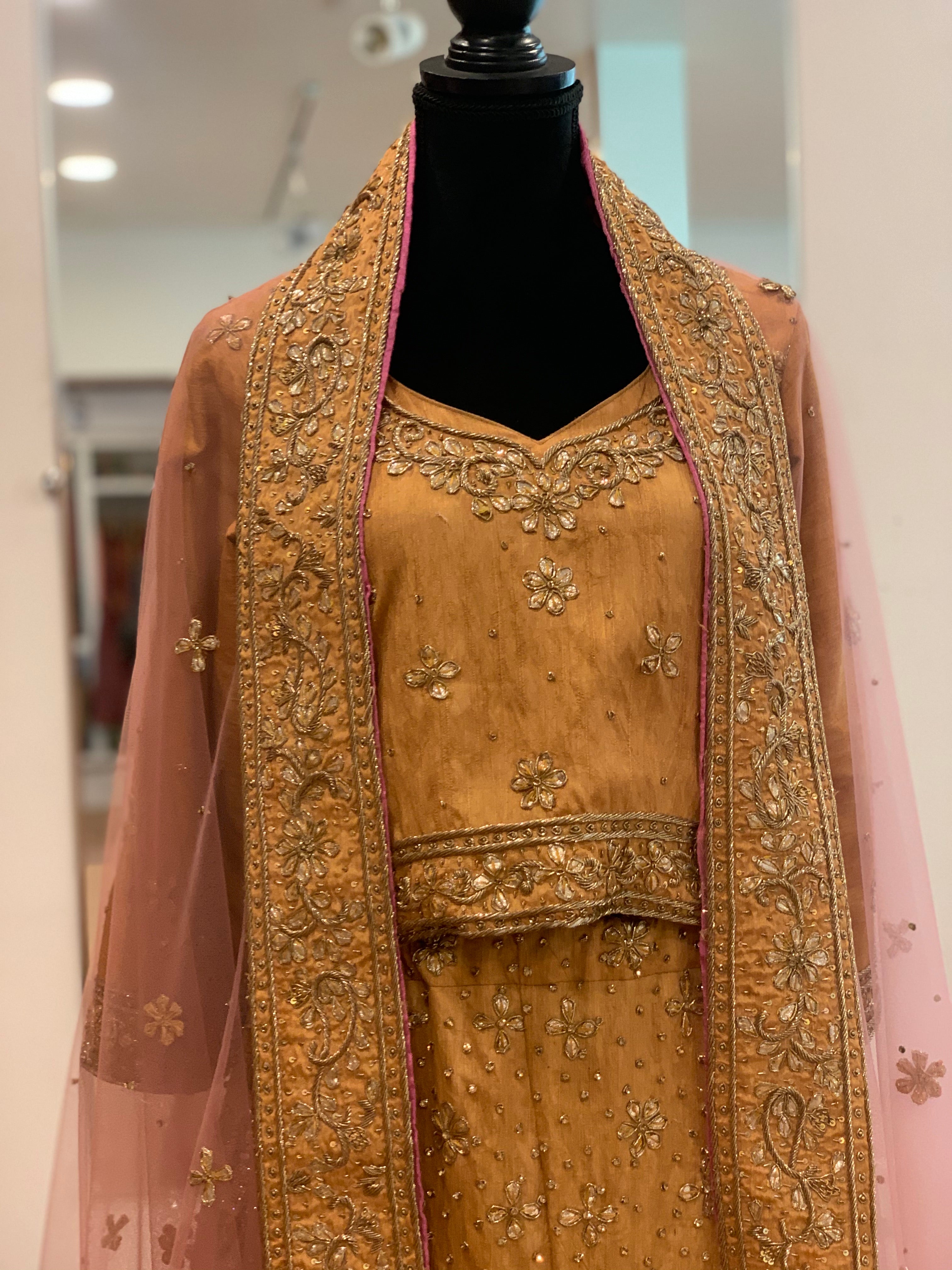 Handembroidered Bridal Lehanga - Pastau