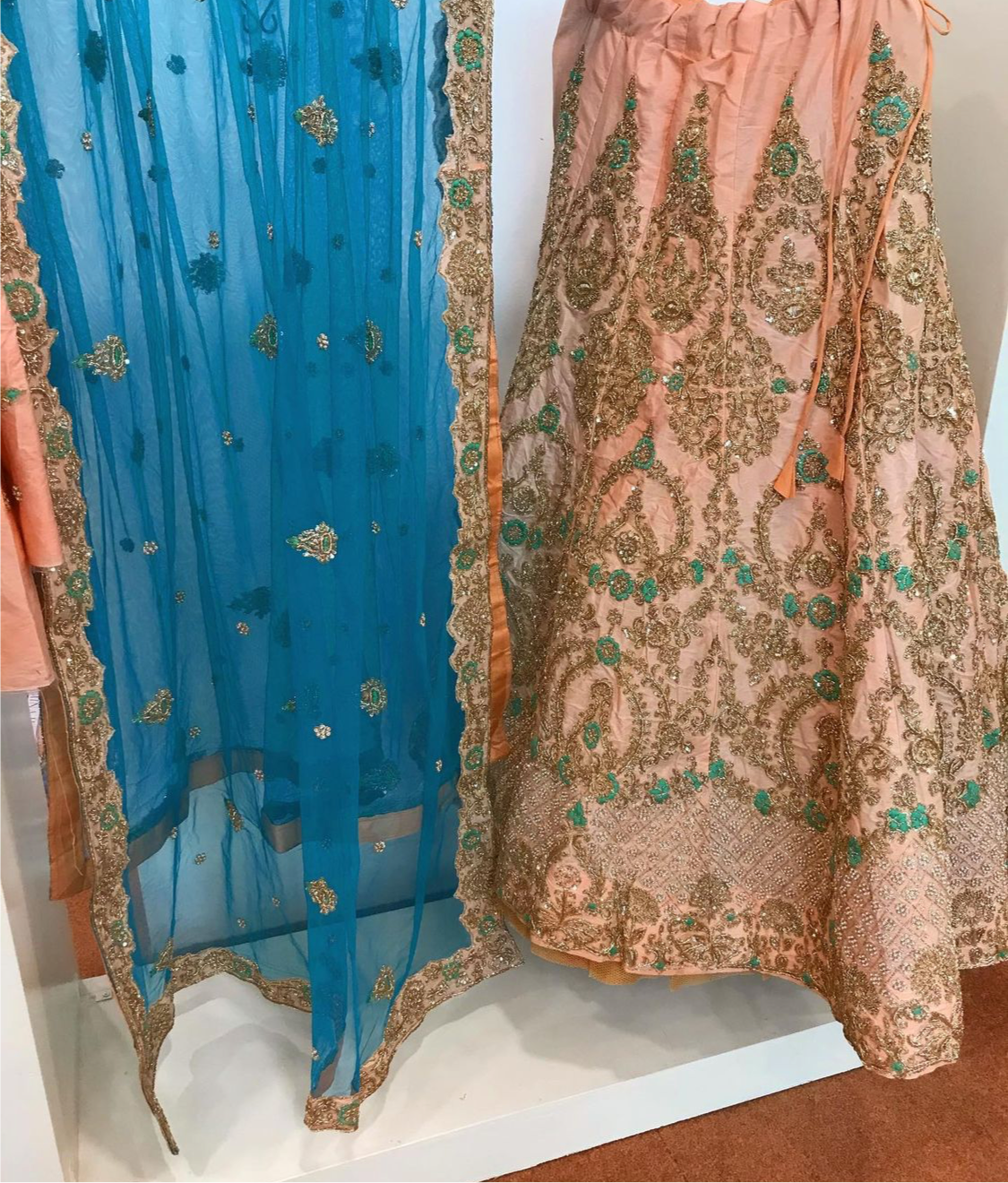 Hand embroidered Bridal ensemble - Pastau