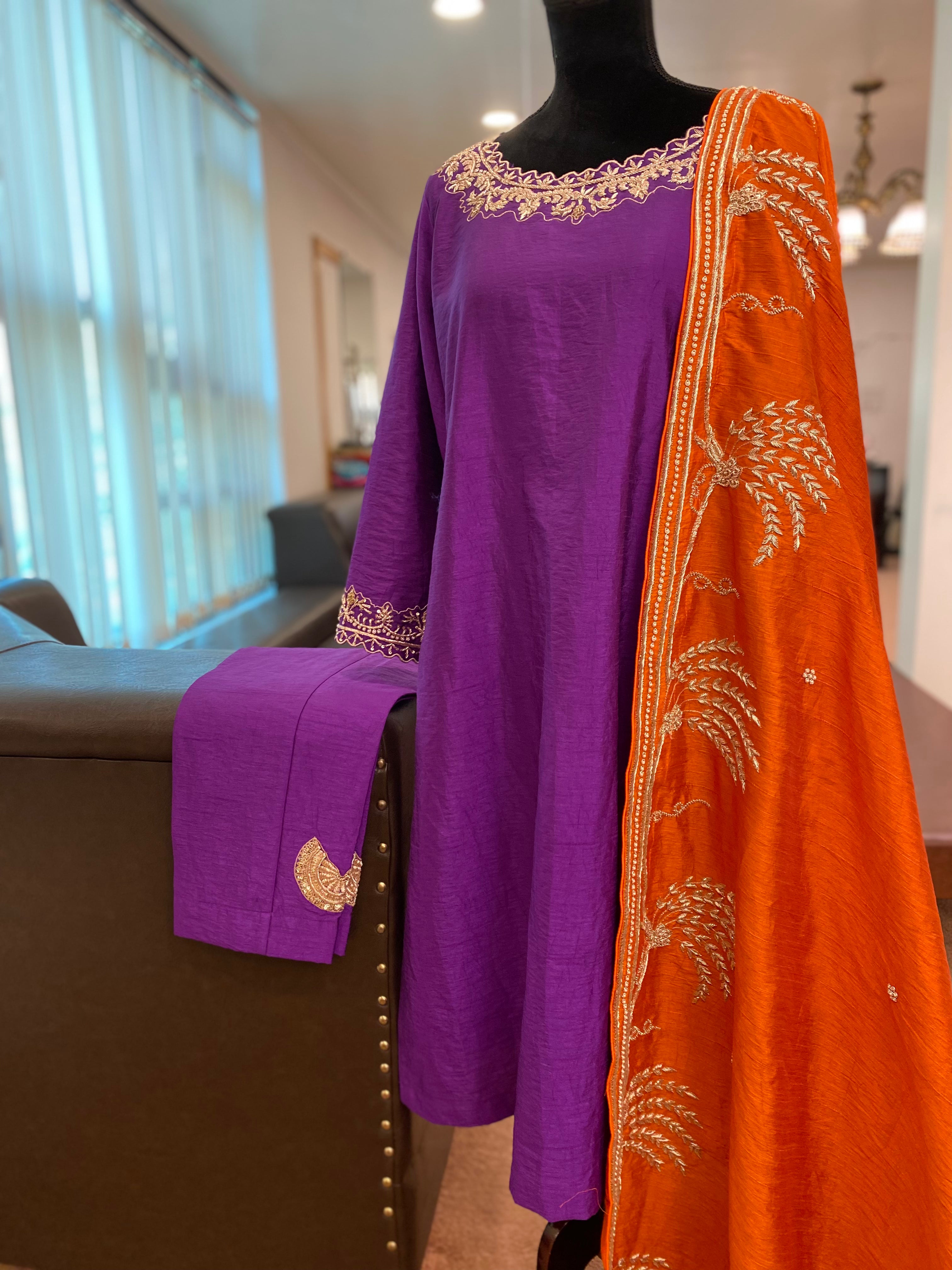 Hand embroidered Suit 3pc stitched