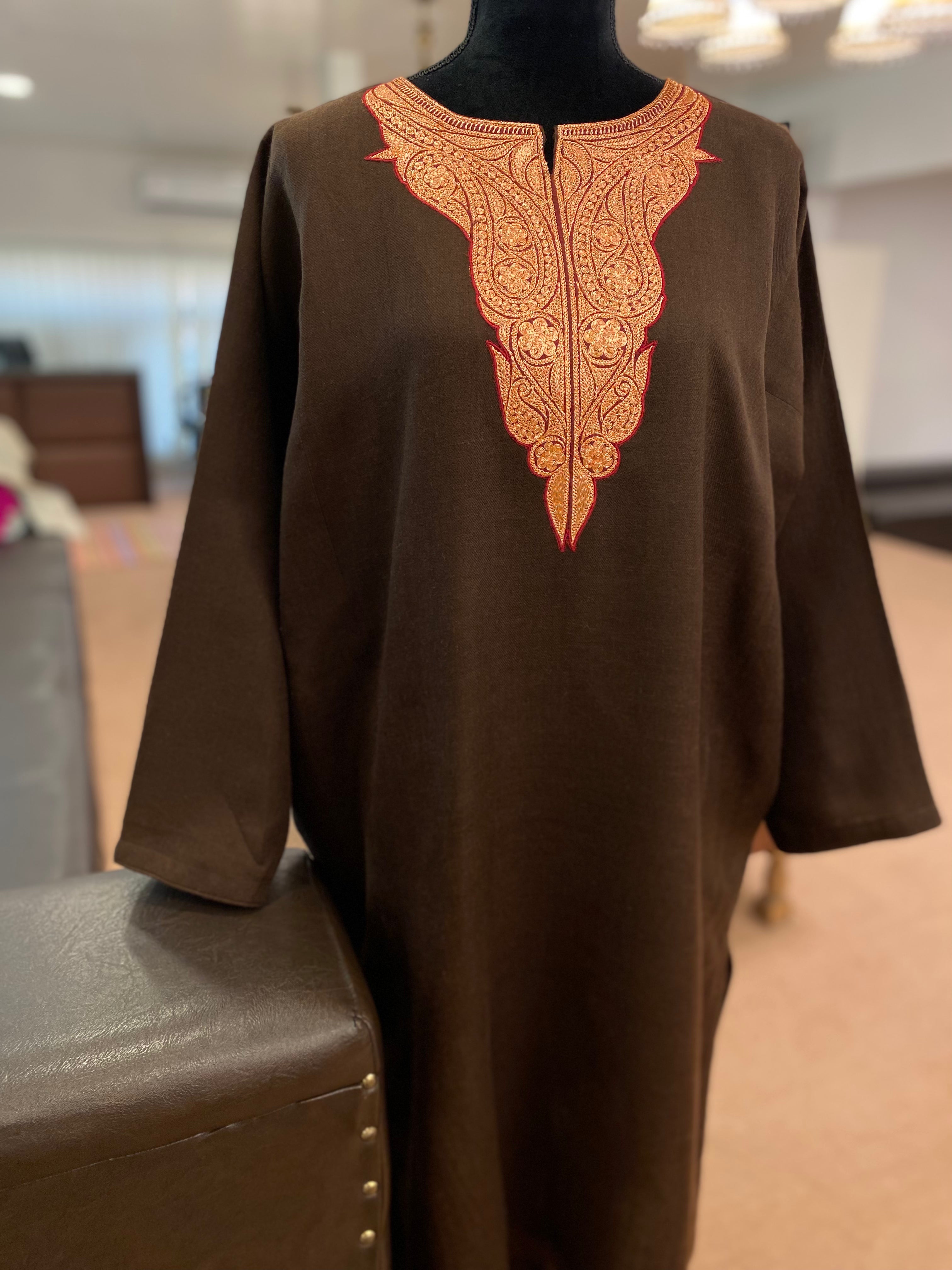 Pure pashmina blend Hand tilla pheran pwb204