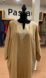 Pure pashmina wool blend pheran with Hand Tilla