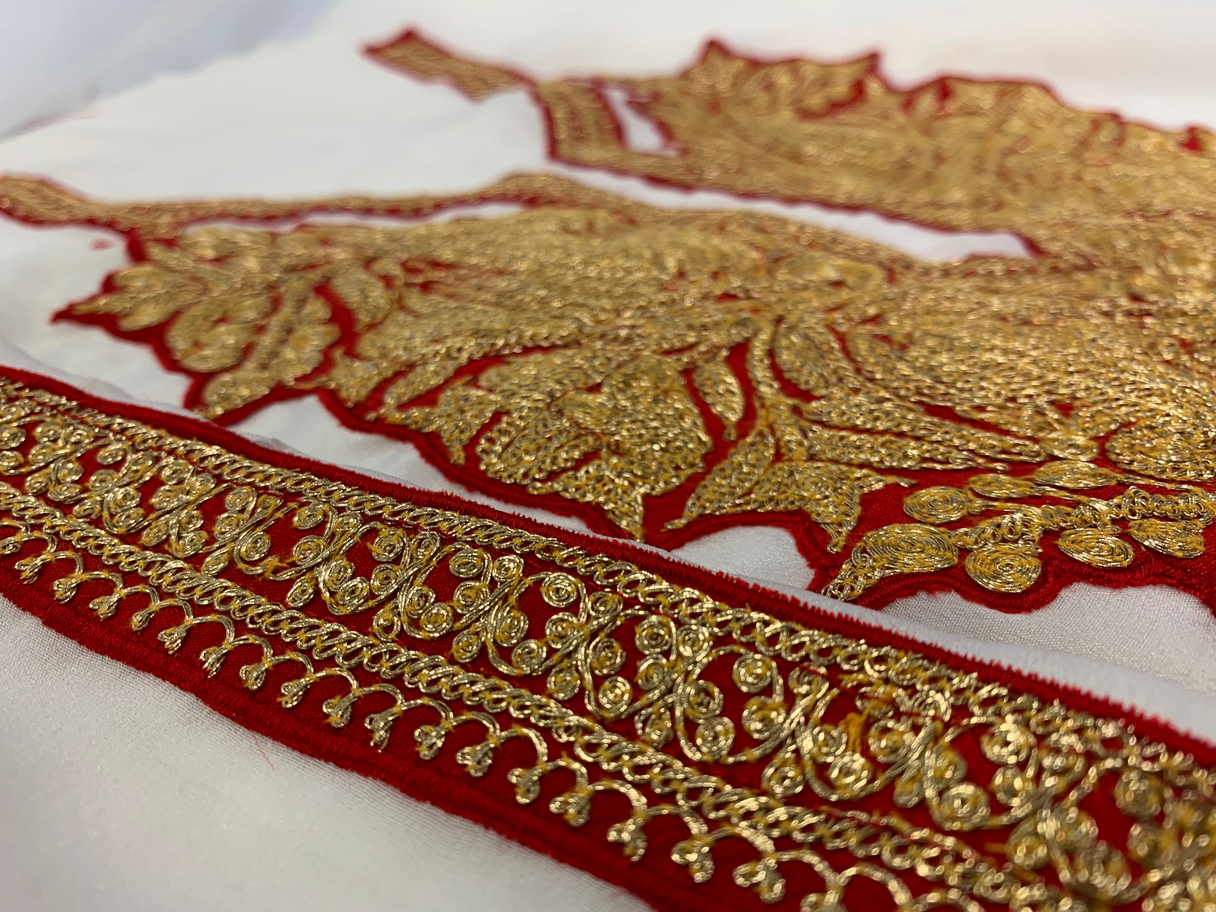 Pure crepe Hand Tilla suit 2pc  unstitched