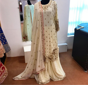 Handembroidered Sharara Dress