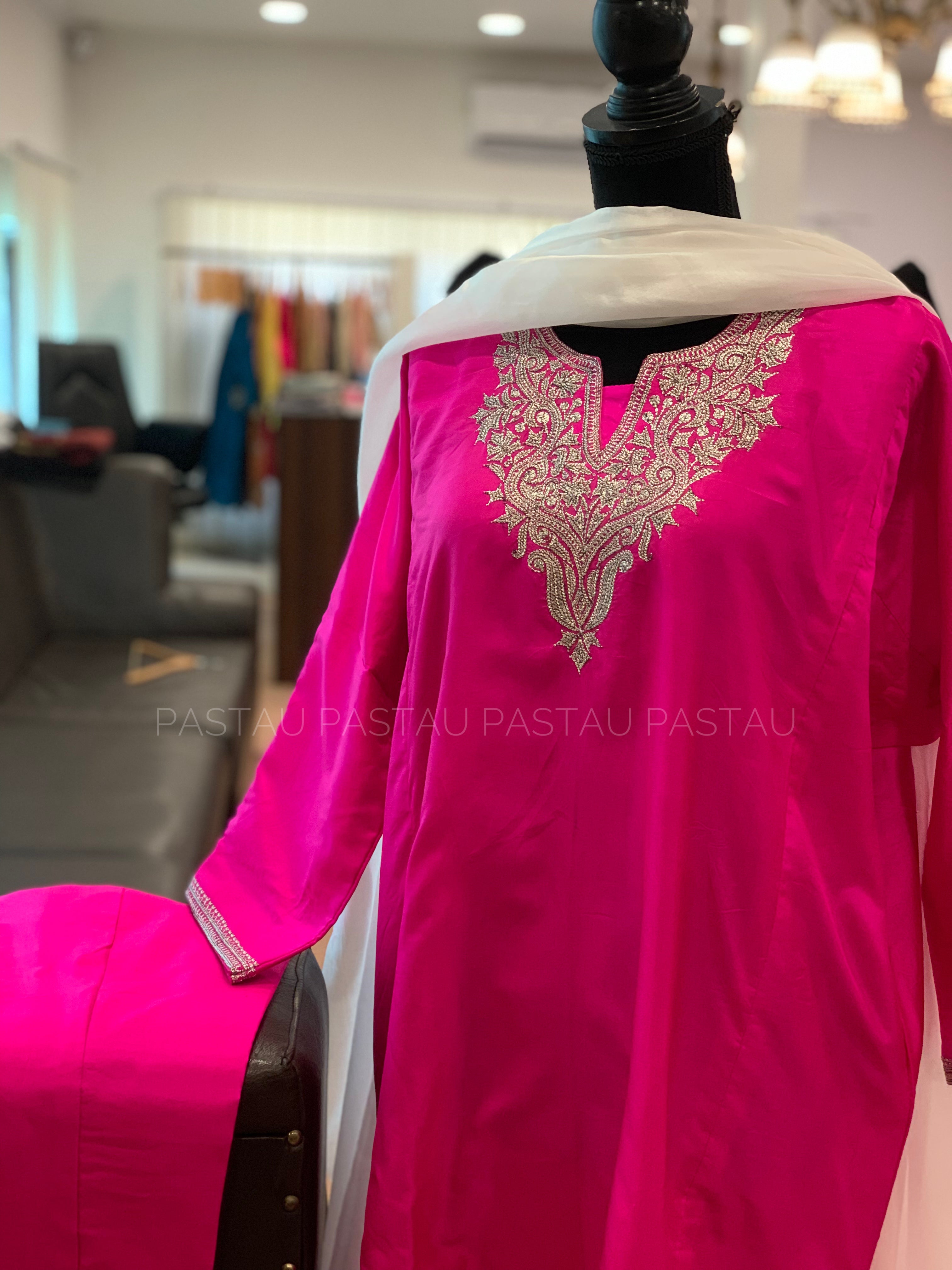 Hand Tilla pure silk 3 pc dress stitched