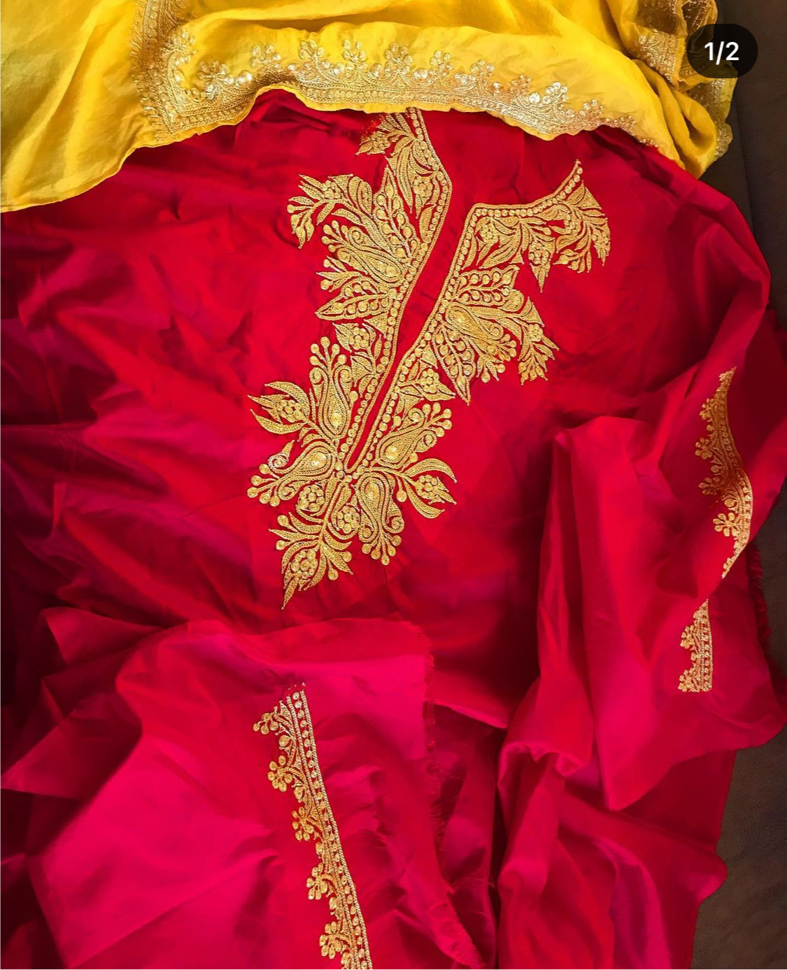 Hand tilla pure silk 3pc Unstitched