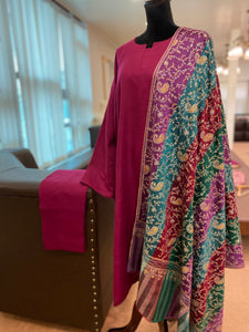 Pure pashmina blend pheran set 2pc (shawl separate)