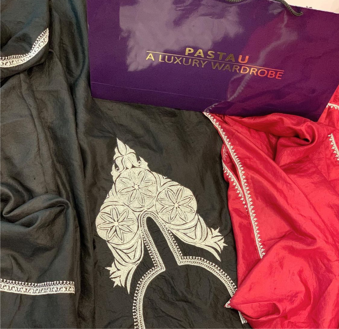 Hand Tilla pure silk Unstitched suit 3pc