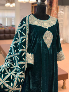 Traditional kashmiri MachineTilla Dress stitched